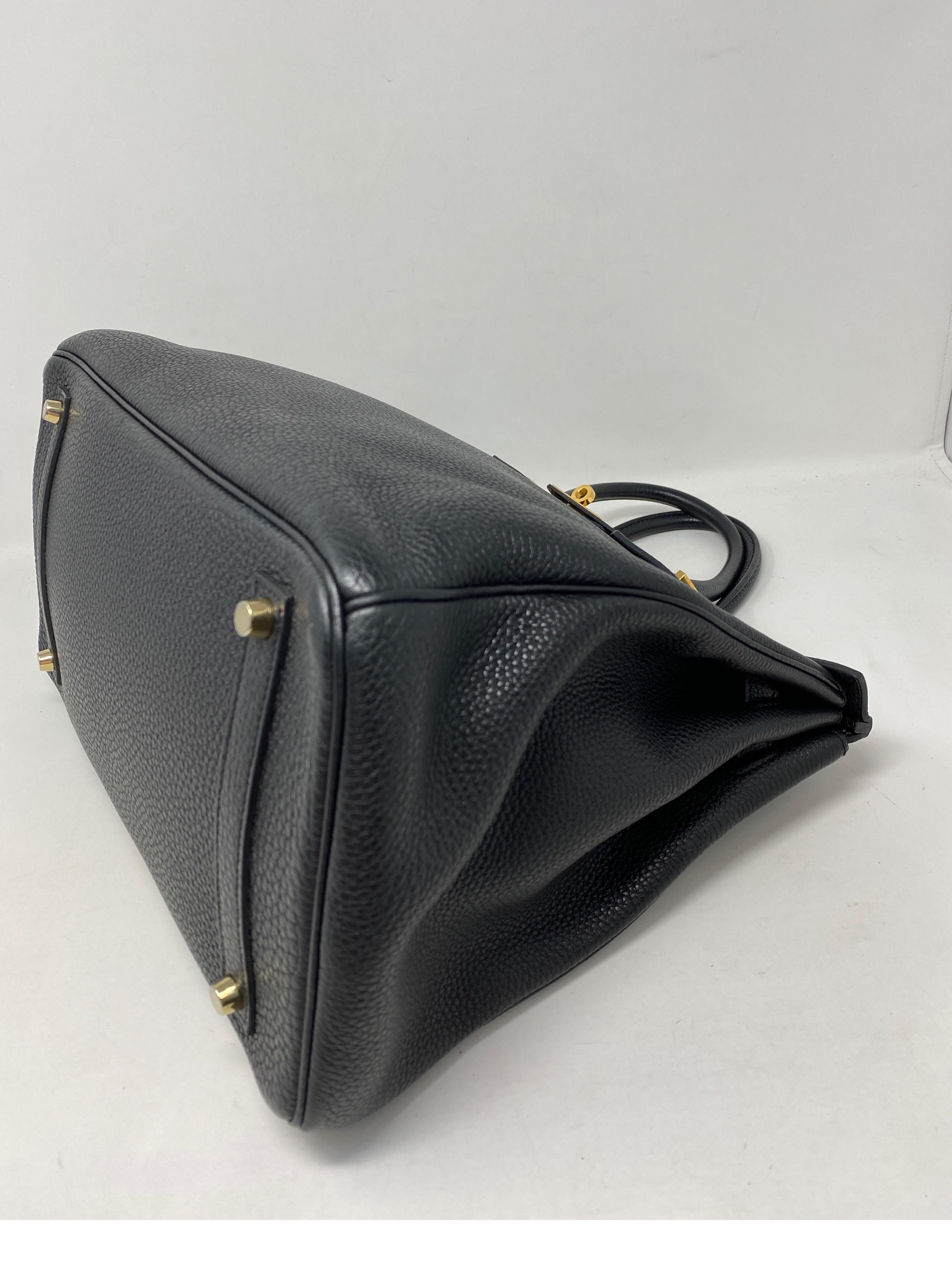 Hermes Birkin Black 35 Gold Hardware Bag 2