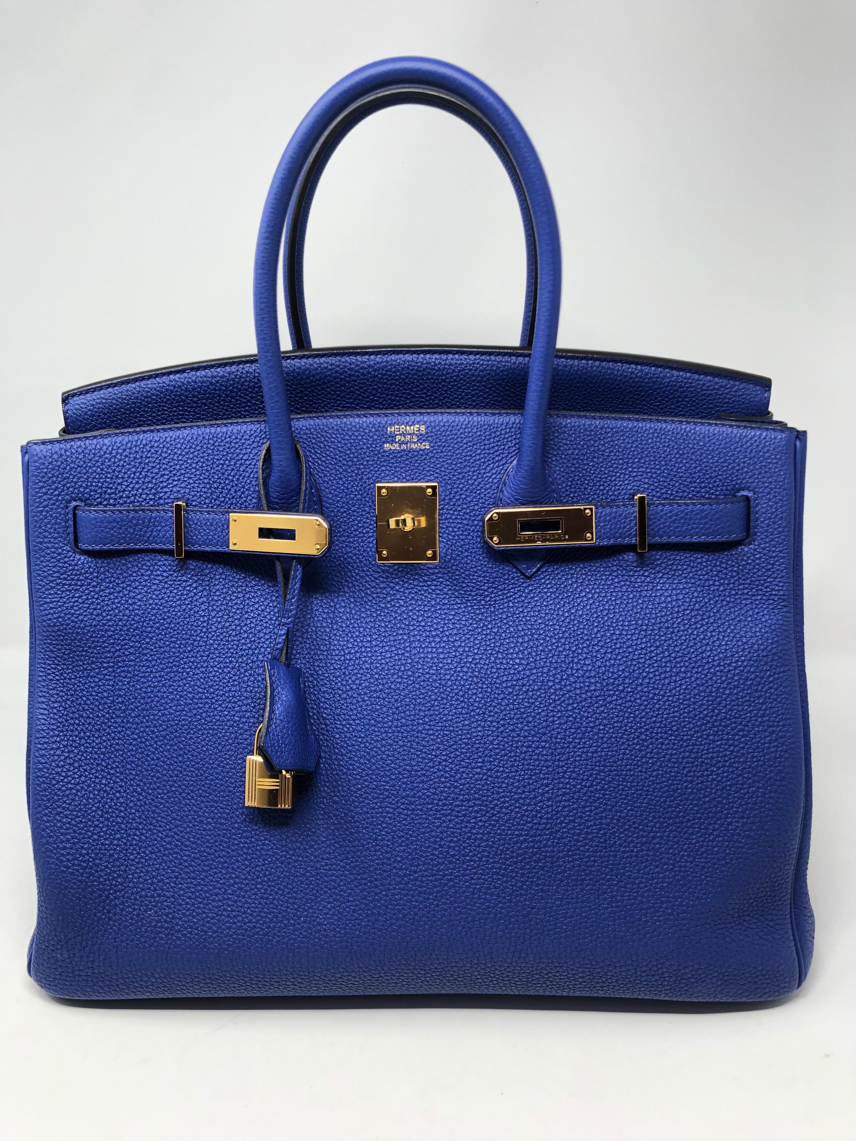 Hermes Birkin Bleu Electrique 35 Bag  6