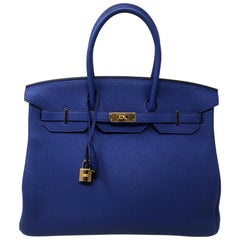 Hermes Birkin Bleu Electrique 35 Bag
