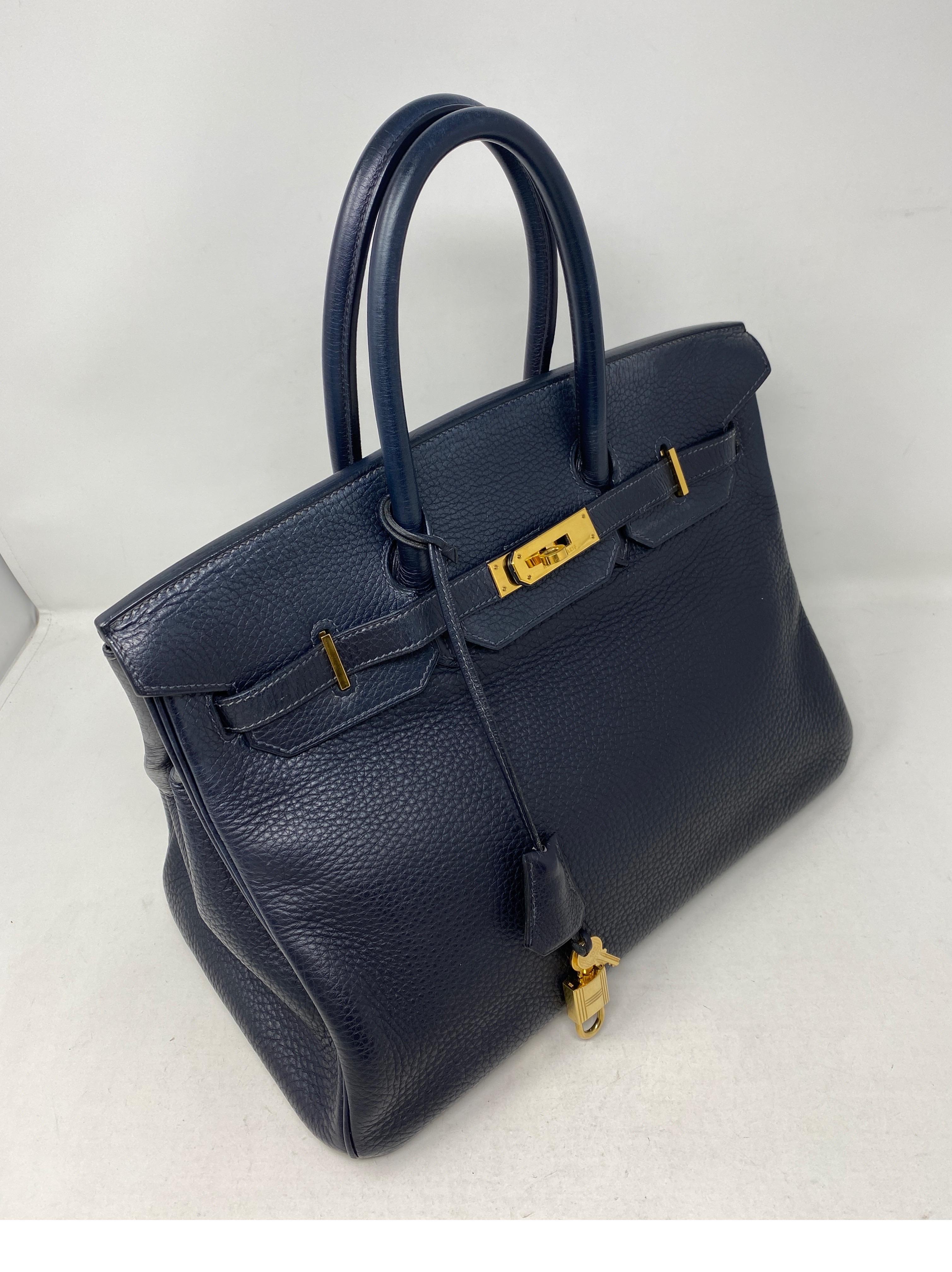 Hermes Birkin Bleu Nuit 35 Bag 7