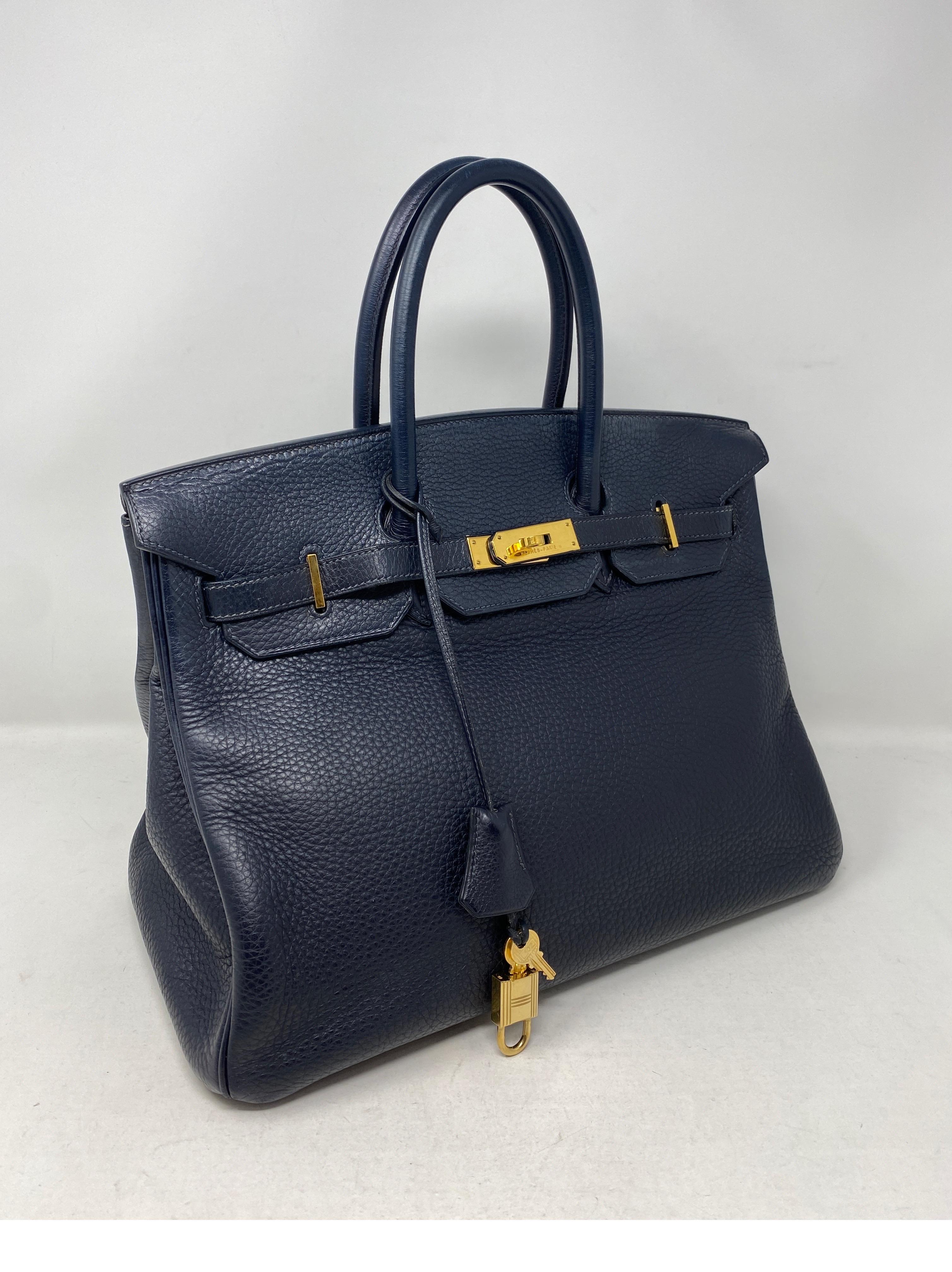 Hermes Birkin Bleu Nuit 35 Bag 10