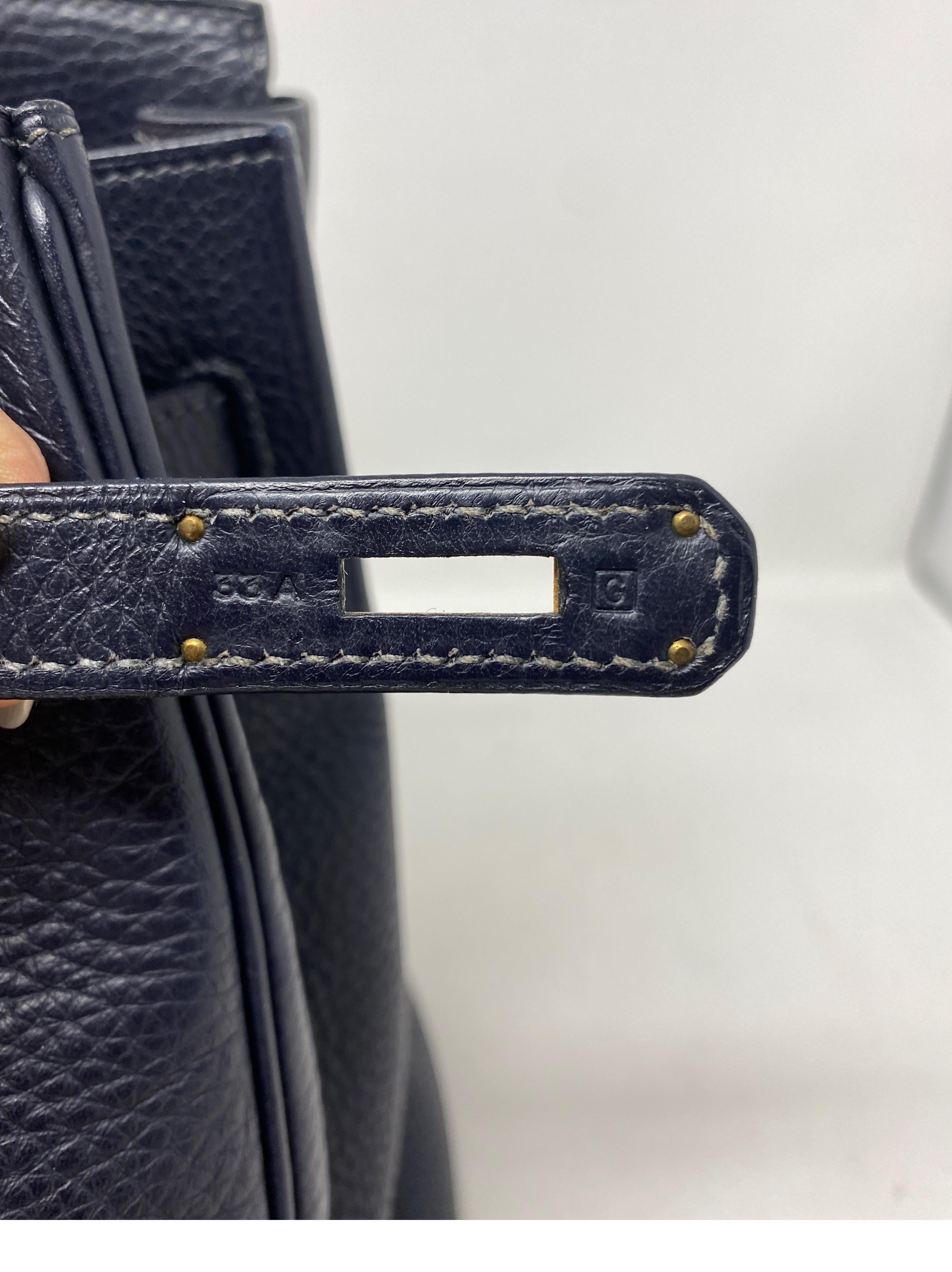Women's or Men's Hermes Birkin Bleu Nuit 35 Bag