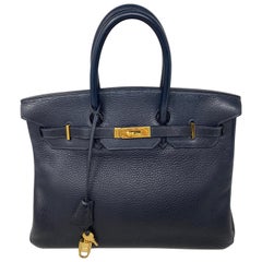 Hermes Birkin Bleu Nuit 35 Bag