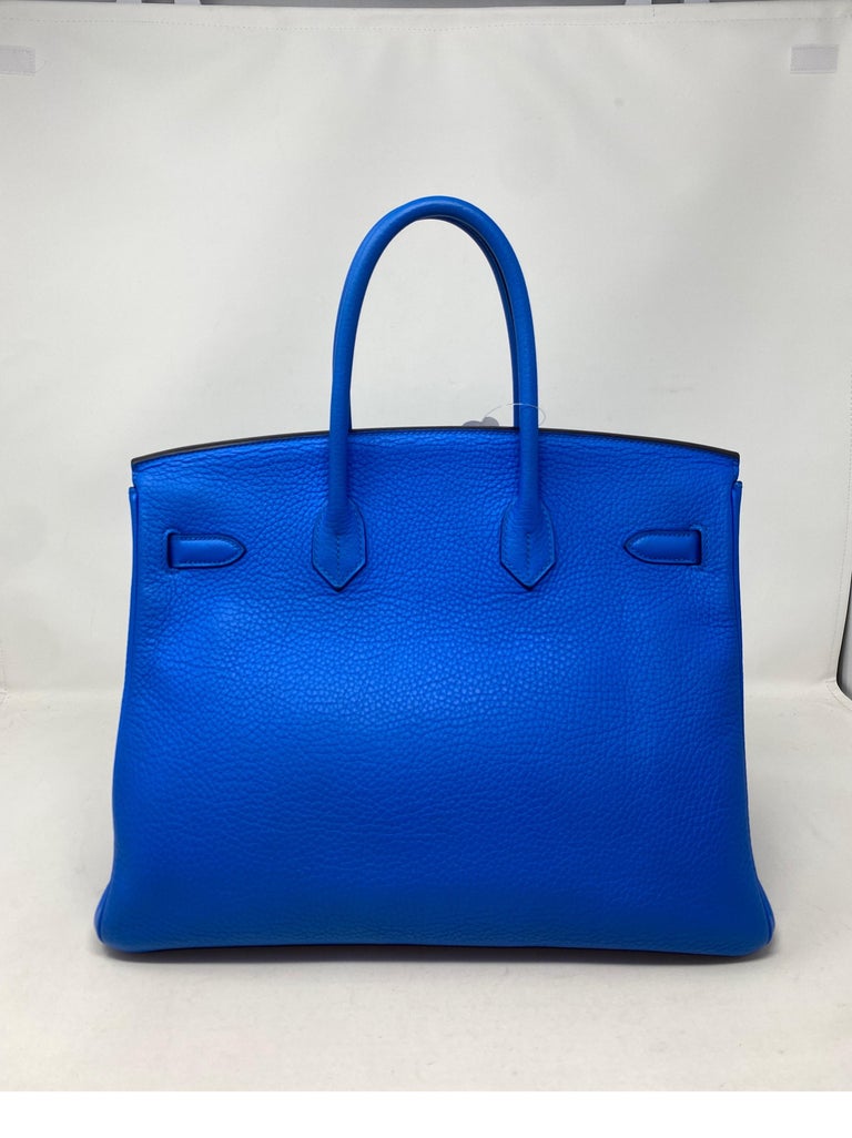 Hermes Birkin Blue Hydra 35 Bag