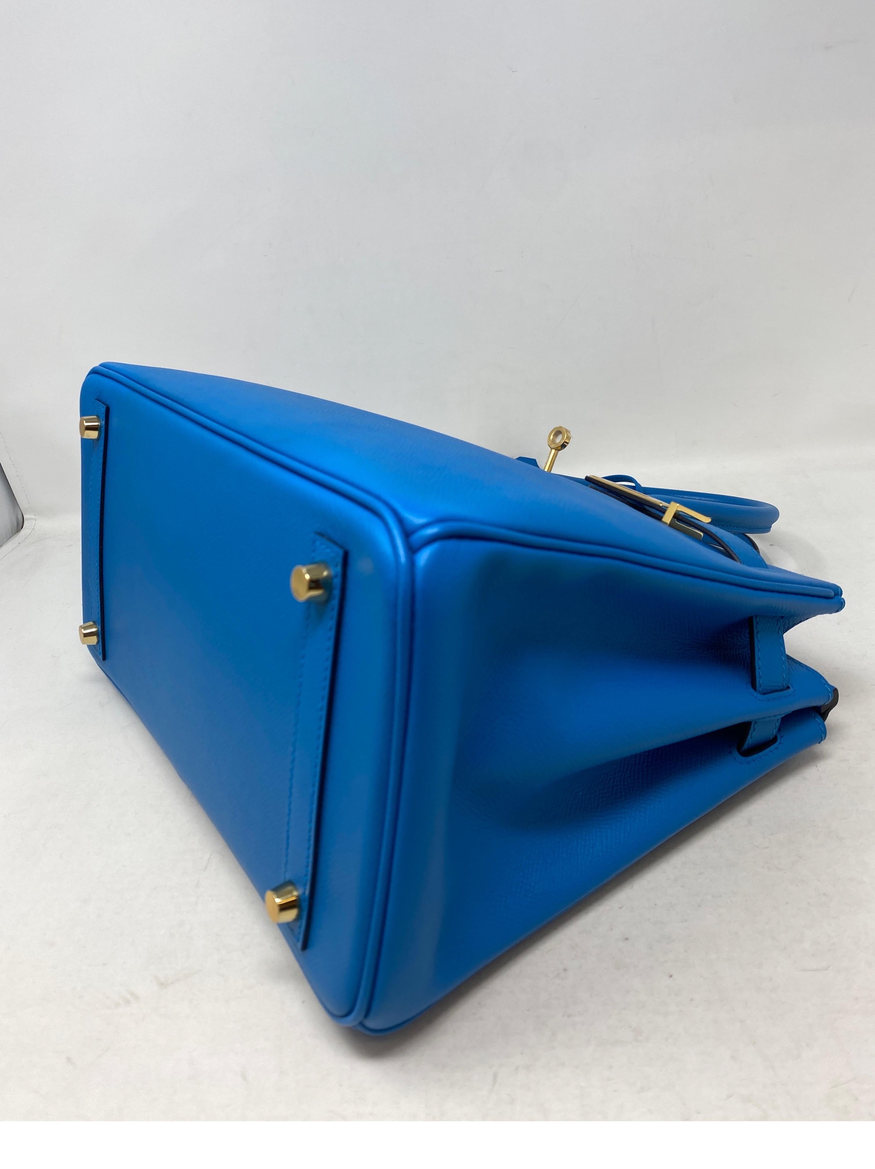 Hermes Birkin Blue Zanzibar 30 Bag  1