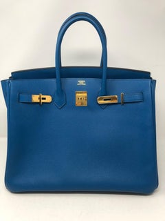 Hermes Birkin Blue Izmir 35 Bag