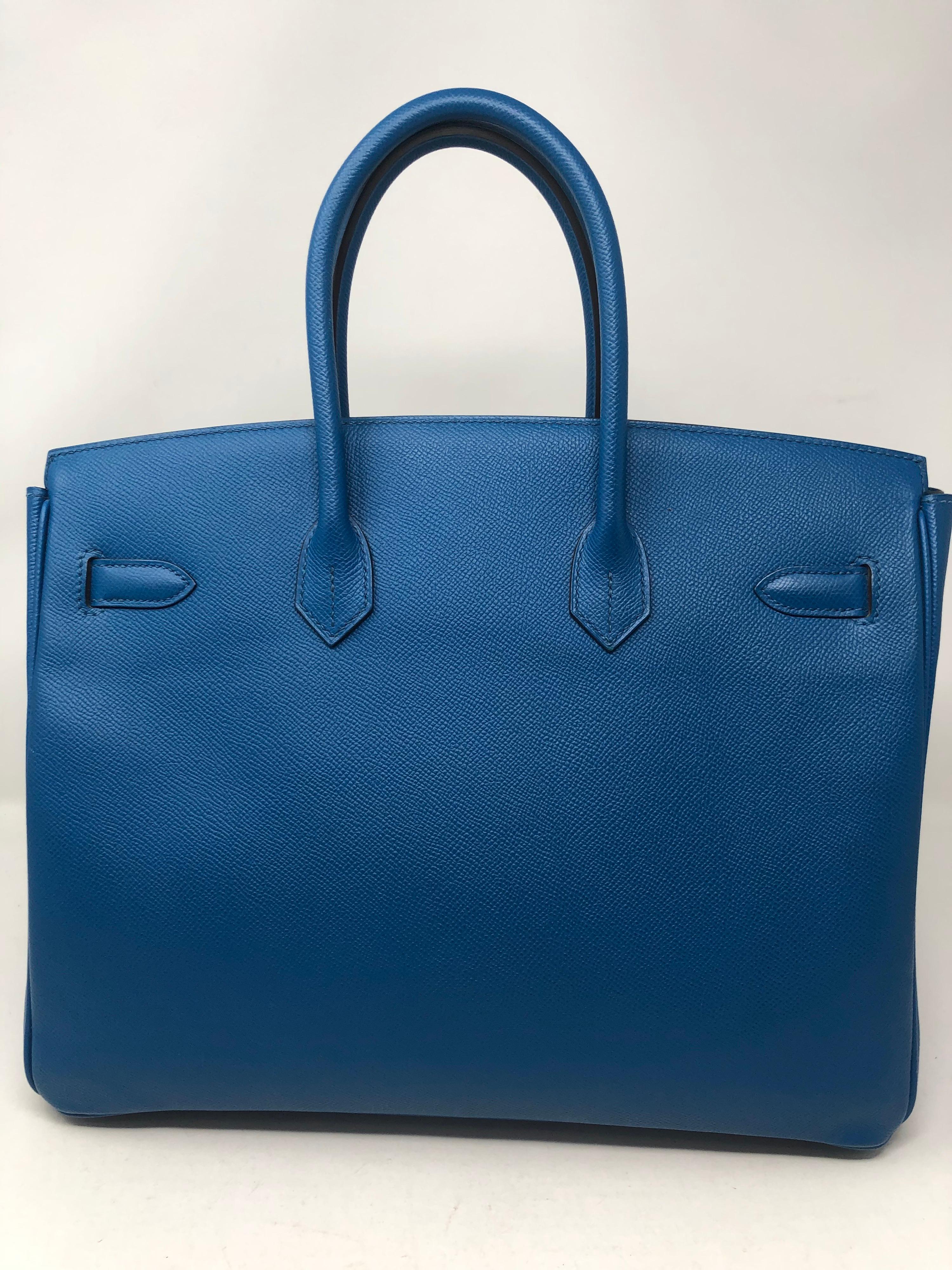 Hermes Birkin Blue Izmir 35 Bag 2