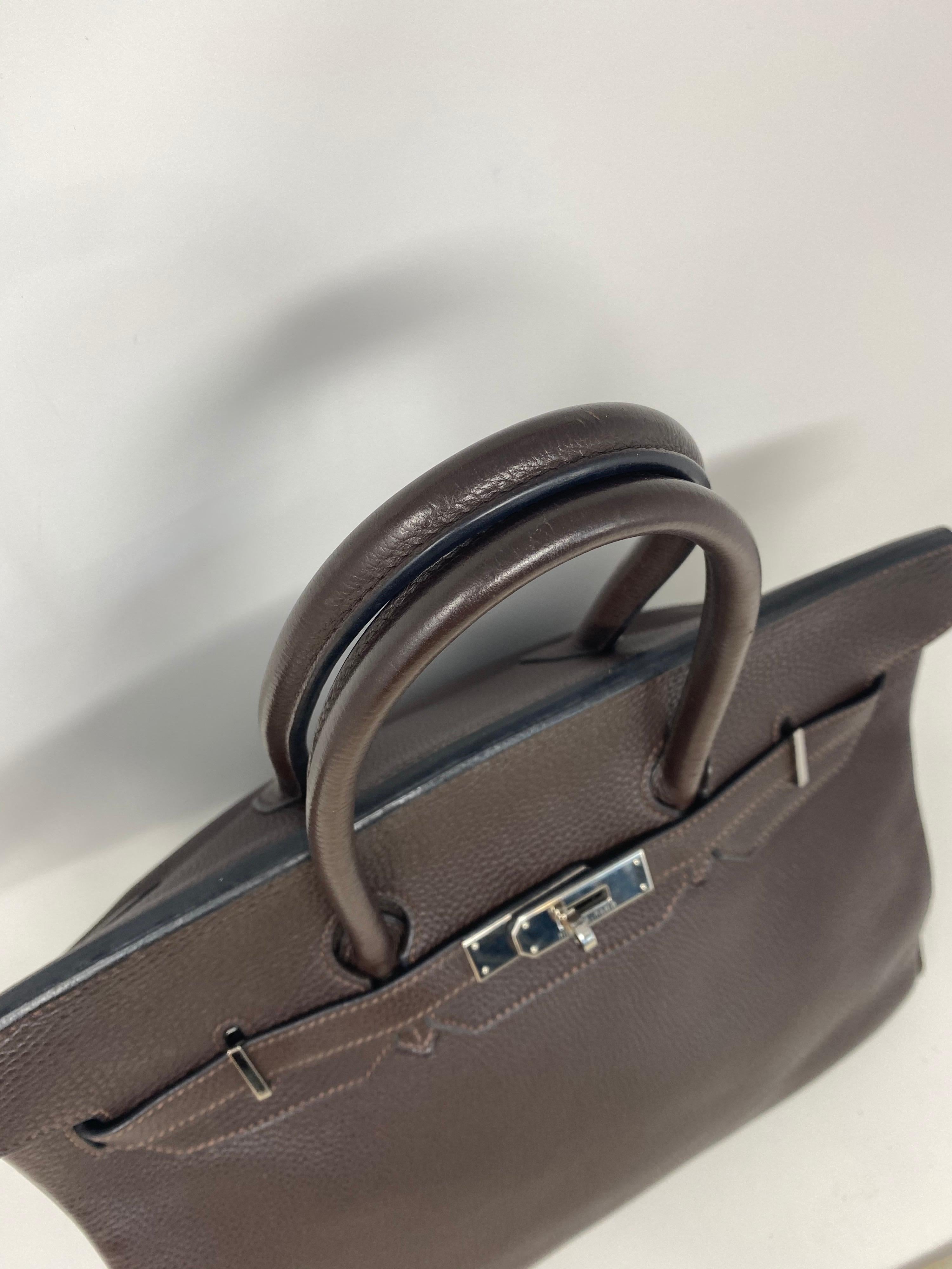 Black Hermes Birkin Brown Togo 35
