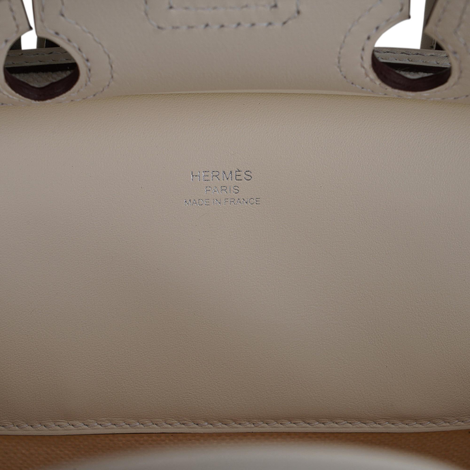 Hermes Birkin Cargo 25 Nata Toile Goeland 25 Swift Leather Trim Limited Edition 5
