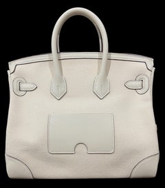 Hermes Birkin Cargo 25 Nata Toile Goeland 25 Swift Leather Trim Limited Edition