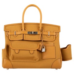 Hermes Birkin Cargo 35cm Sesame Canvas & Swift Leather Palladium Hardware