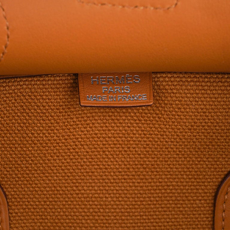 Hermes Birkin Cargo Toile Goeland Sesame 35 Bag Swift Leather