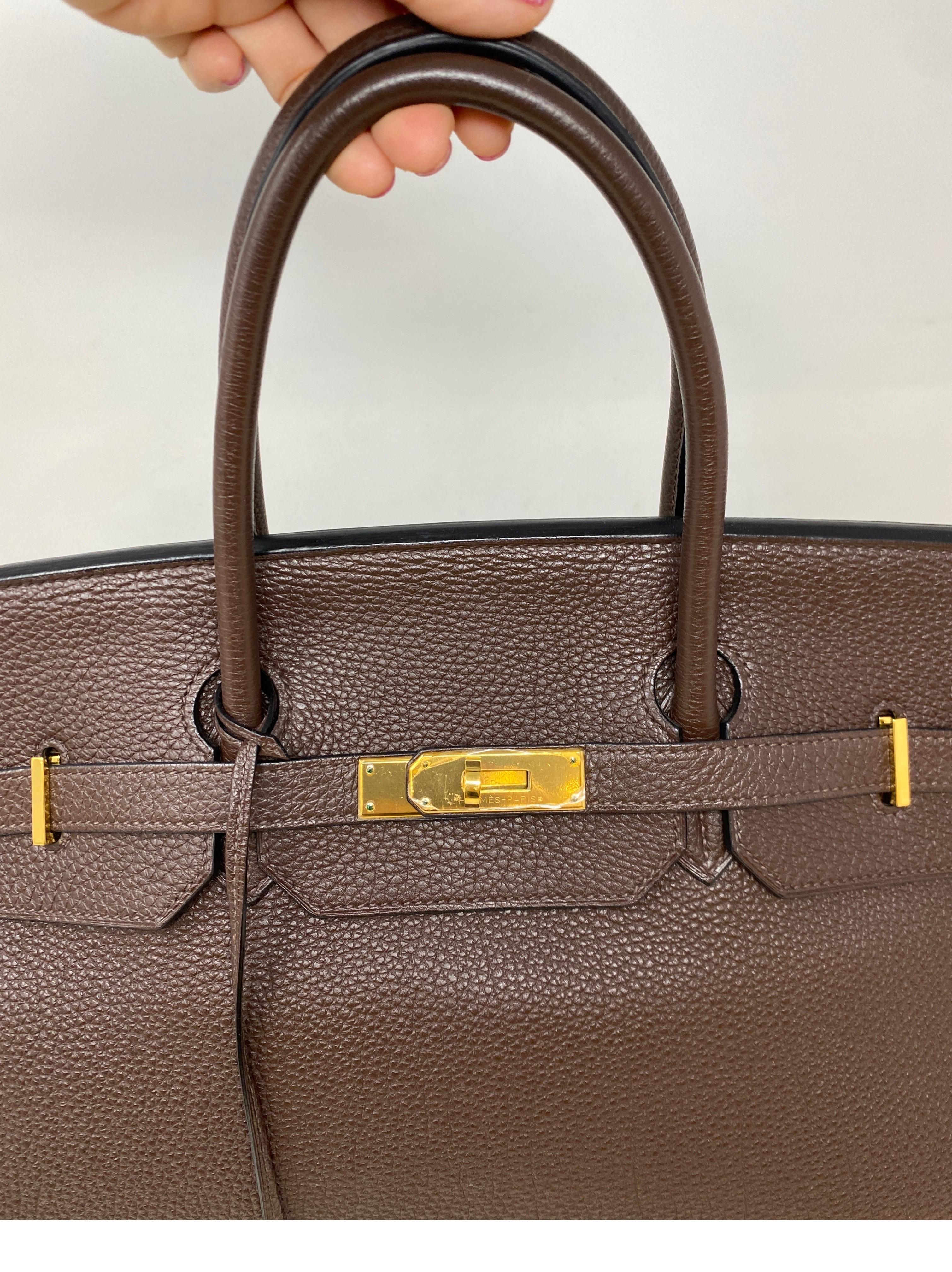 Hermes Birkin Chocolate 40 Bag 7