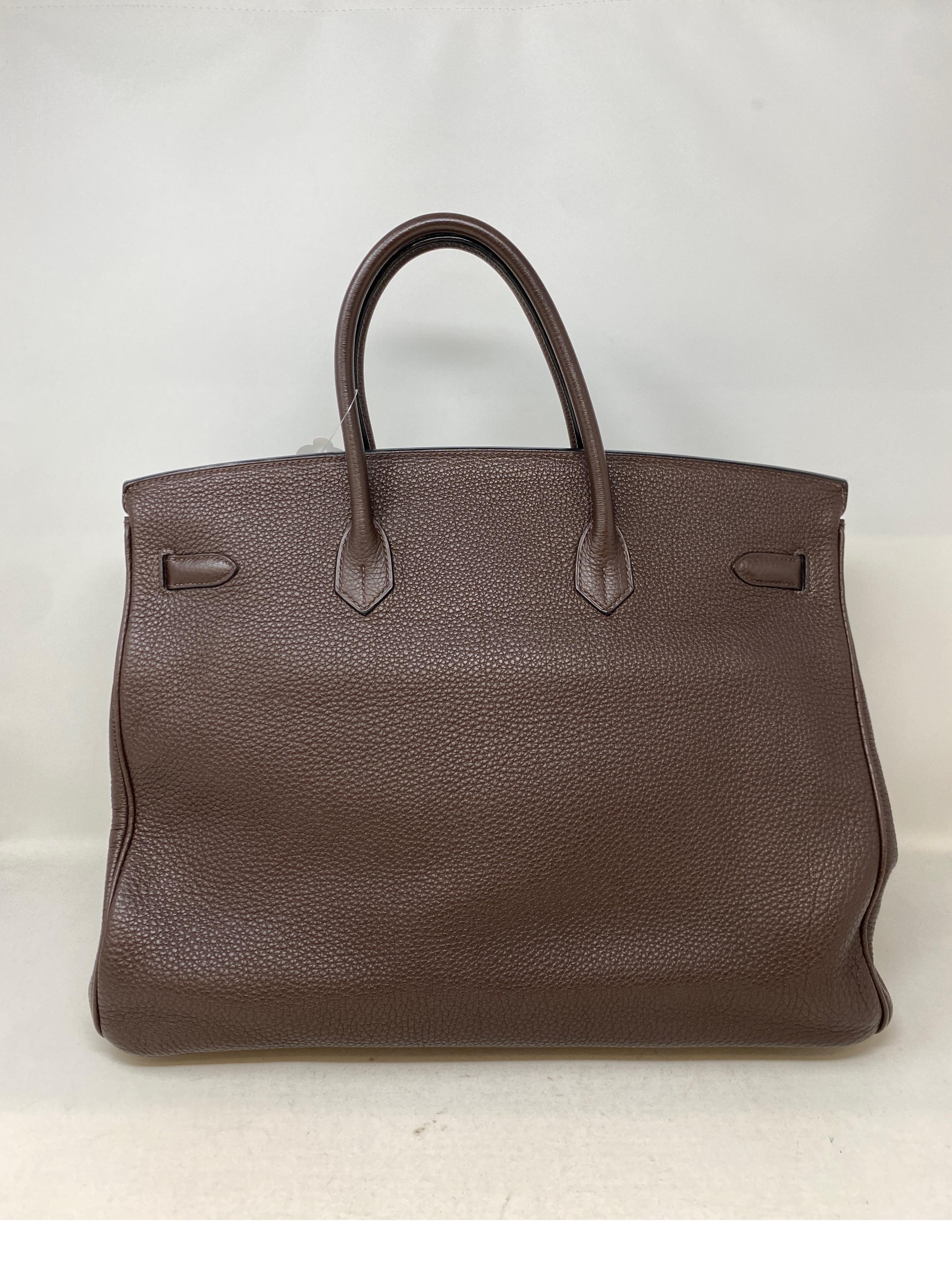 Women's or Men's Hermes Birkin Chocolate 40 Bag
