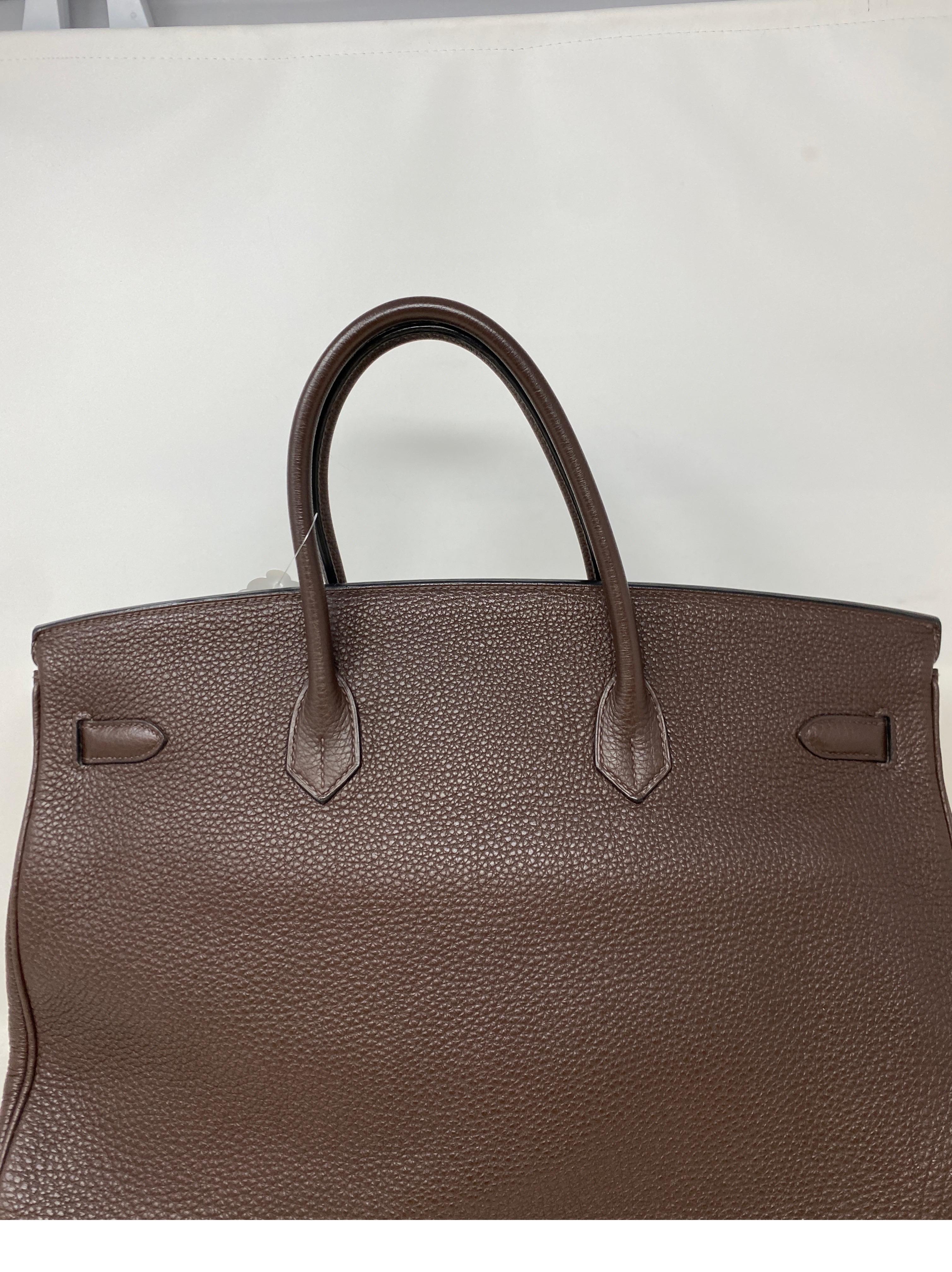 Hermes Birkin Chocolate 40 Bag 1