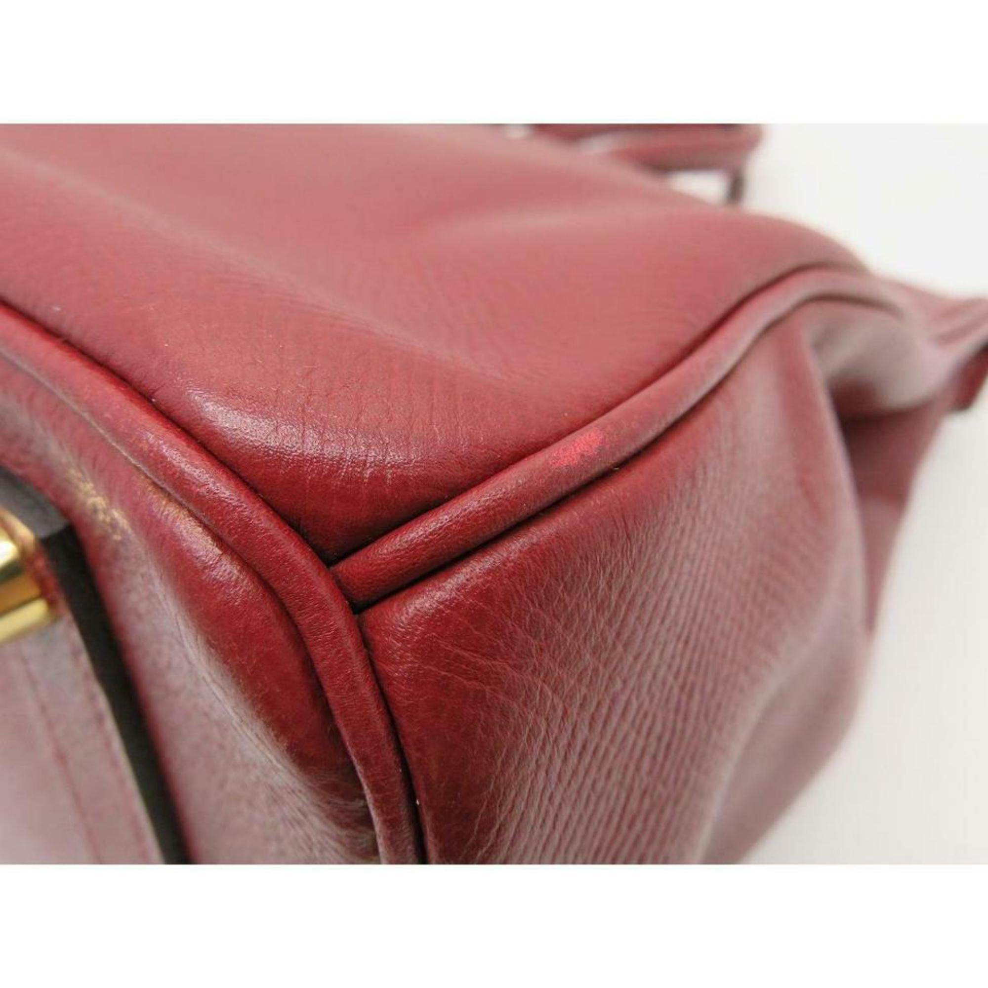 Hermès Birkin Dark Rouge Courchevel Rouge 35 870369 Red Leather Satchel For Sale 6