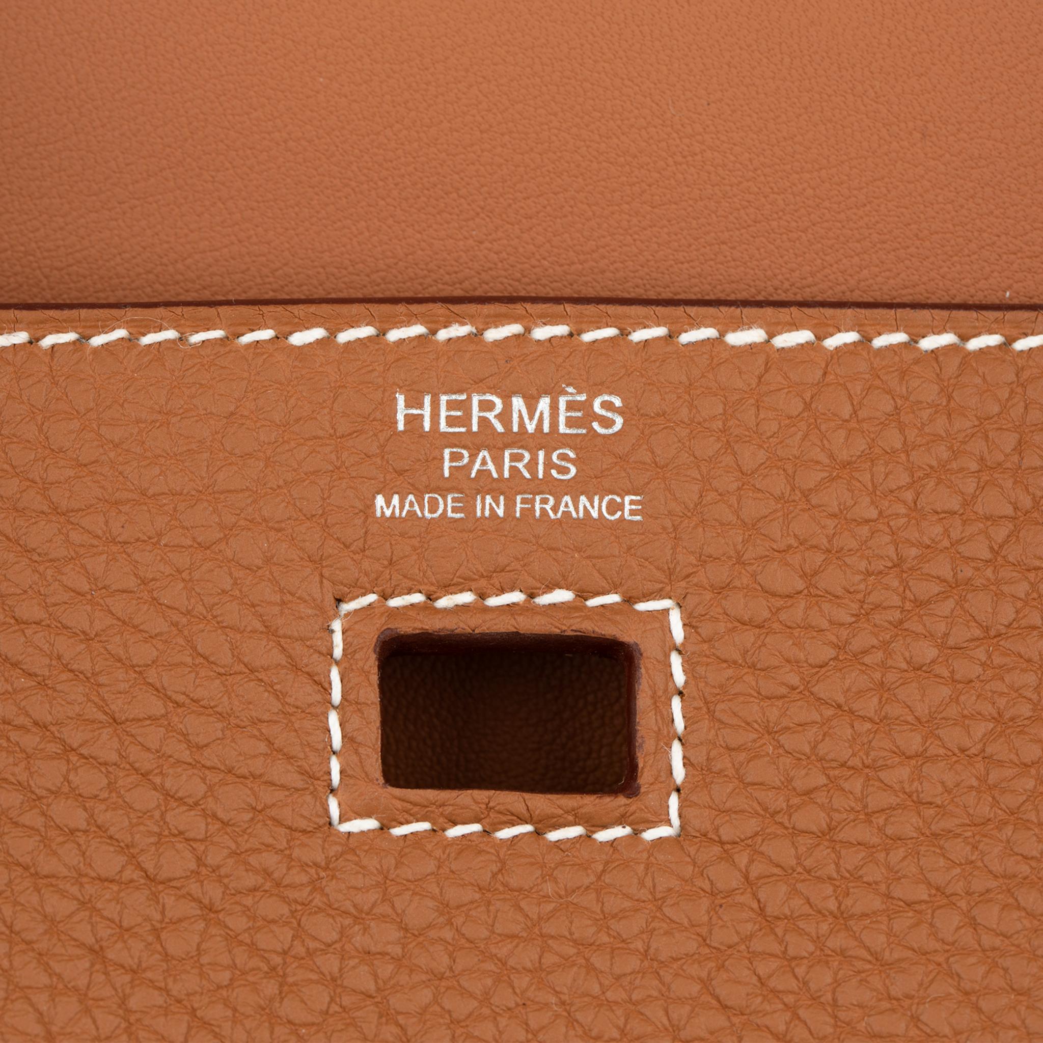Hermes Birkin Desordre 30cm Gold Togo and Swift Leather Palladium Hardware For Sale 6