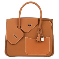 Hermes Birkin Desordre 30cm Oro Togo e Pelle Swift Hardware Palladium