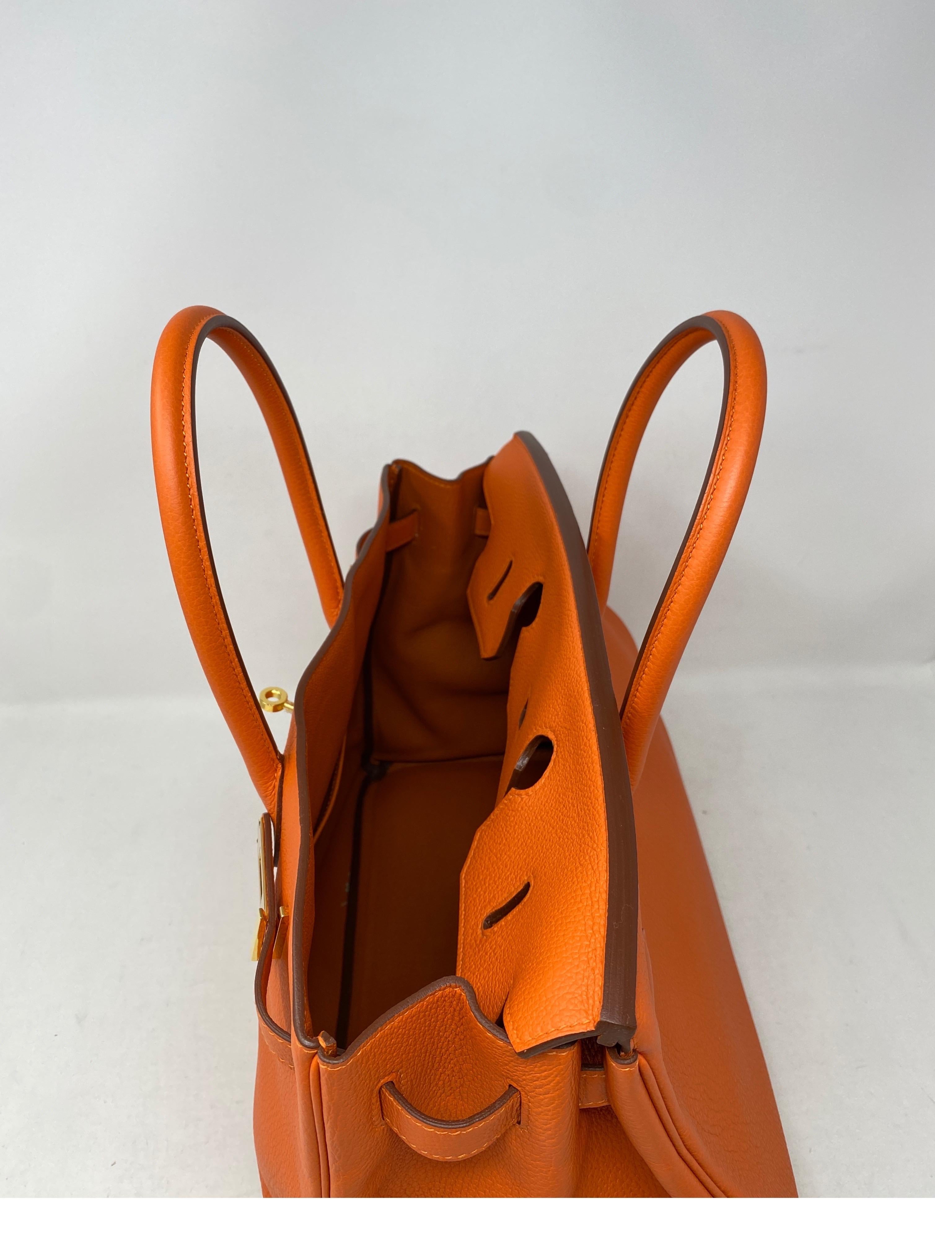 Hermes Birkin Feu Orange 35 Bag 4