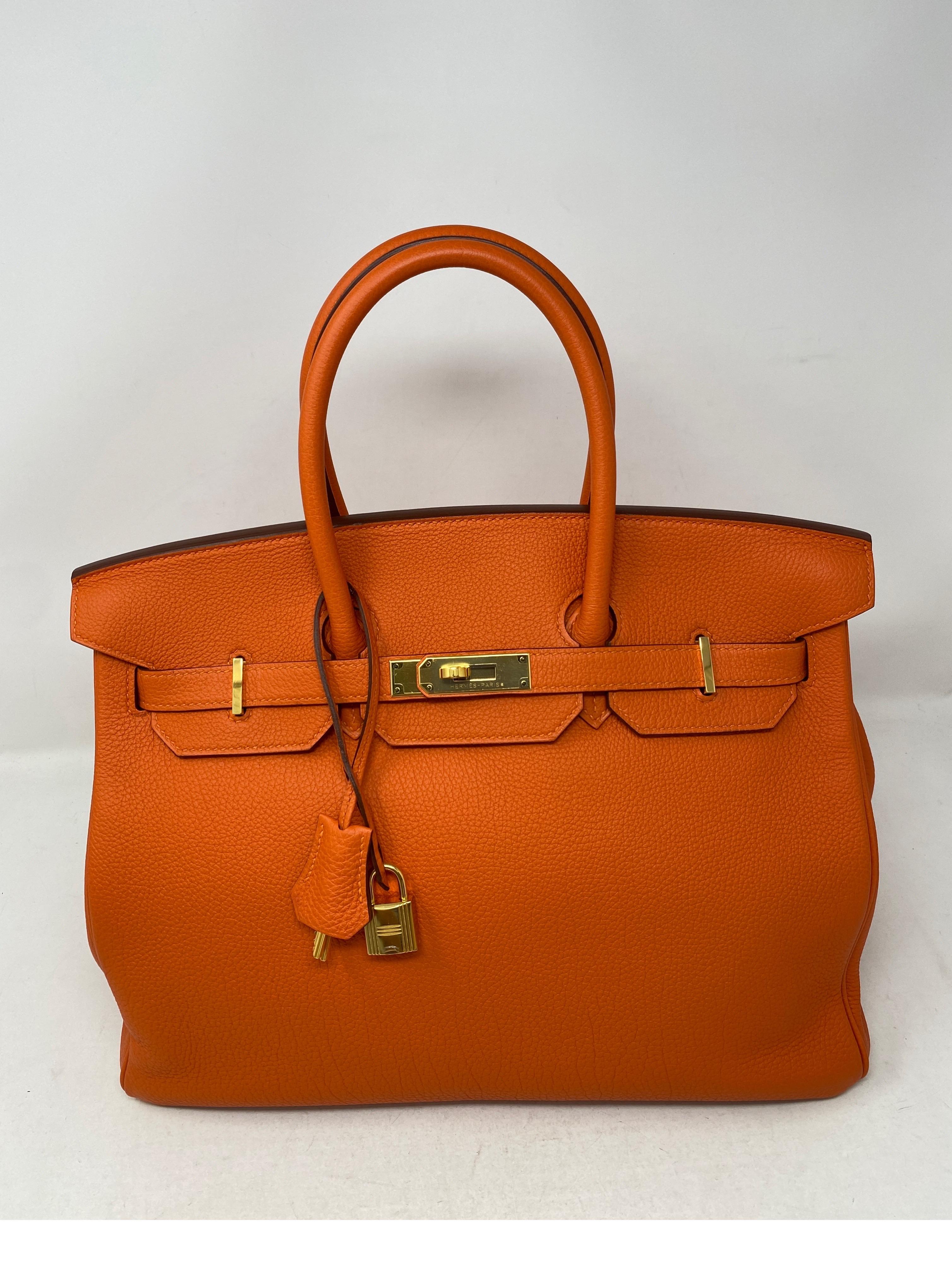 Hermes Birkin Feu Orange 35 Bag 7