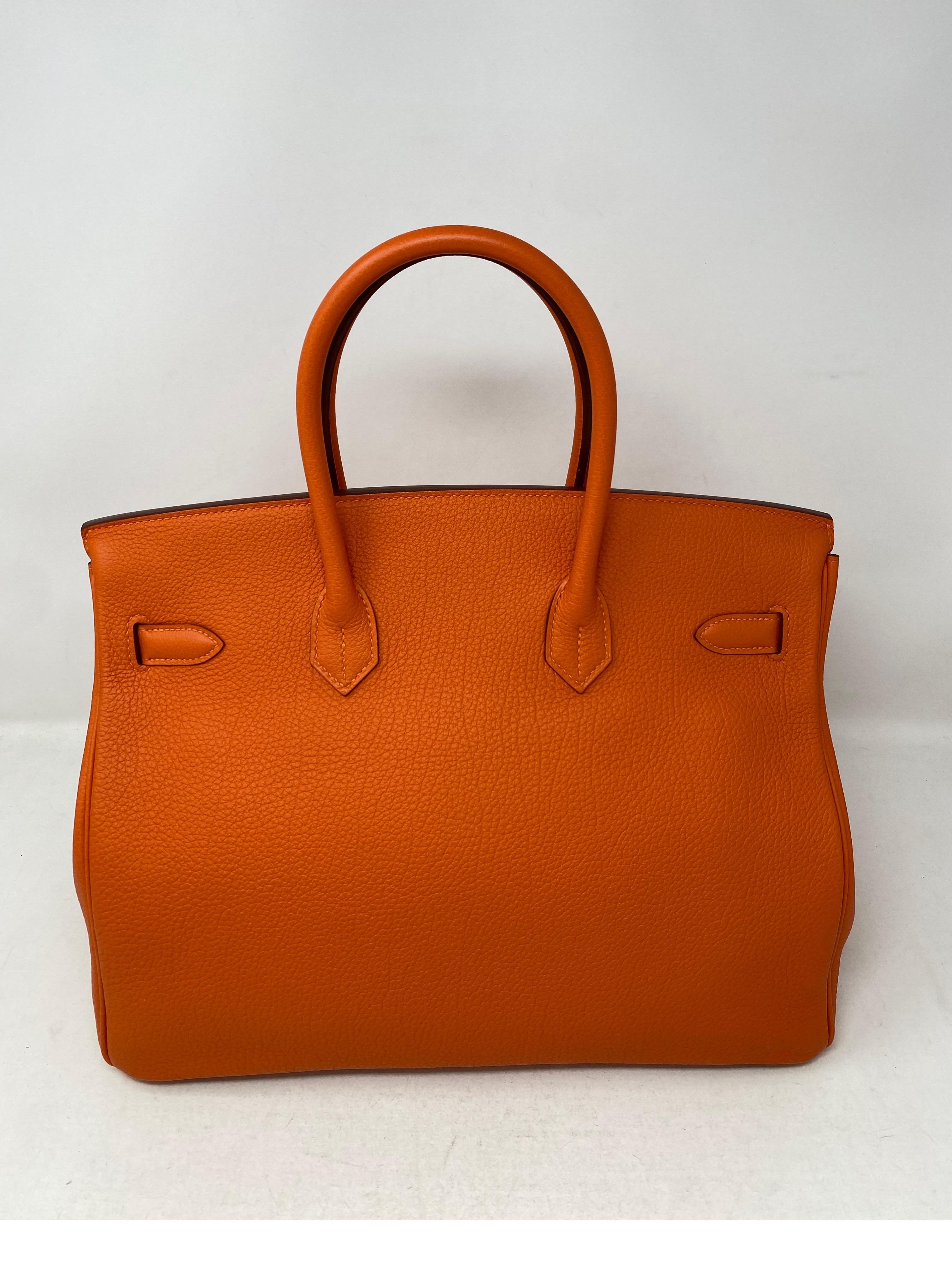 Hermes Birkin Feu Orange 35 Bag 10