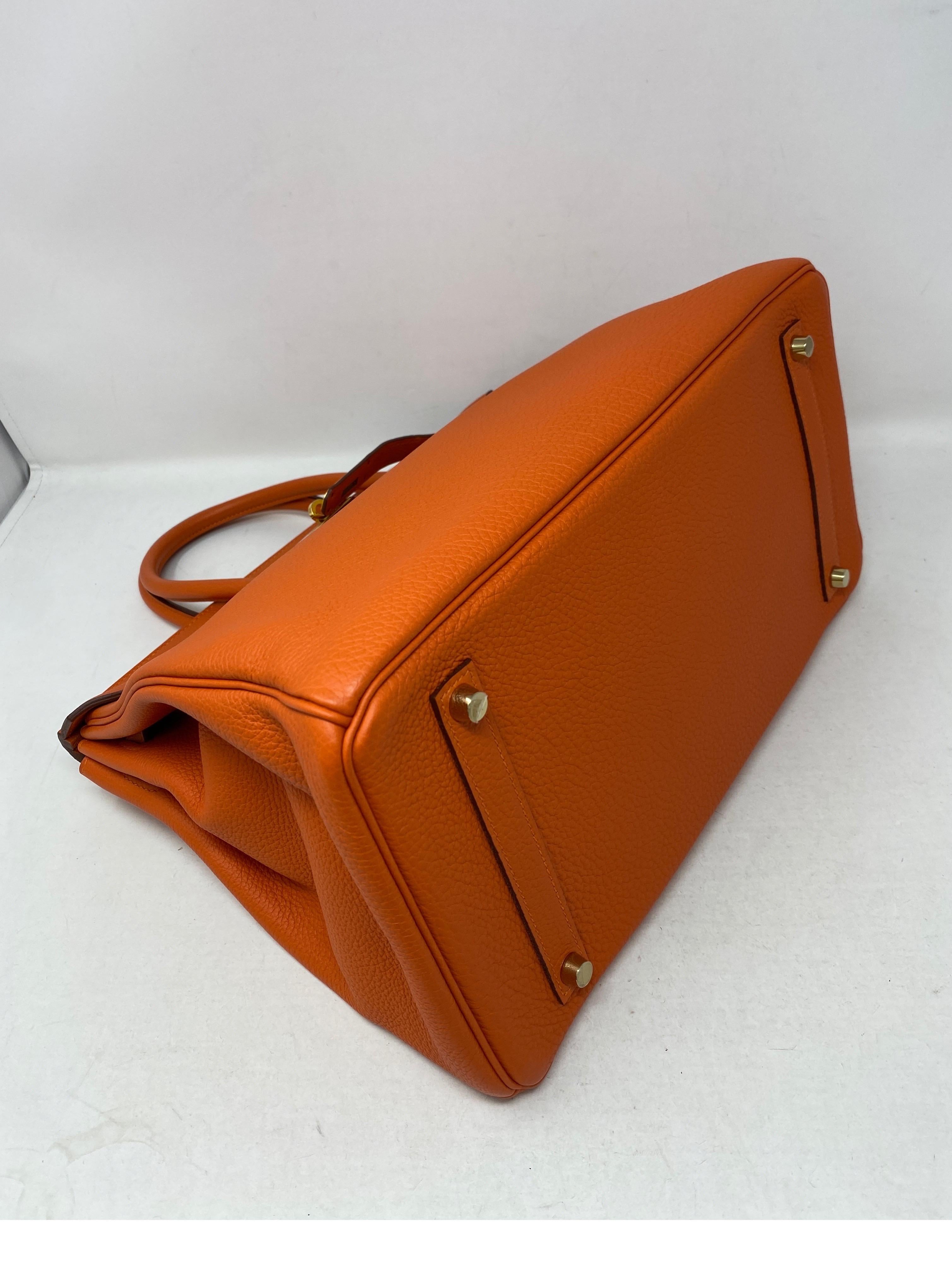 Women's or Men's Hermes Birkin Feu Orange 35 Bag