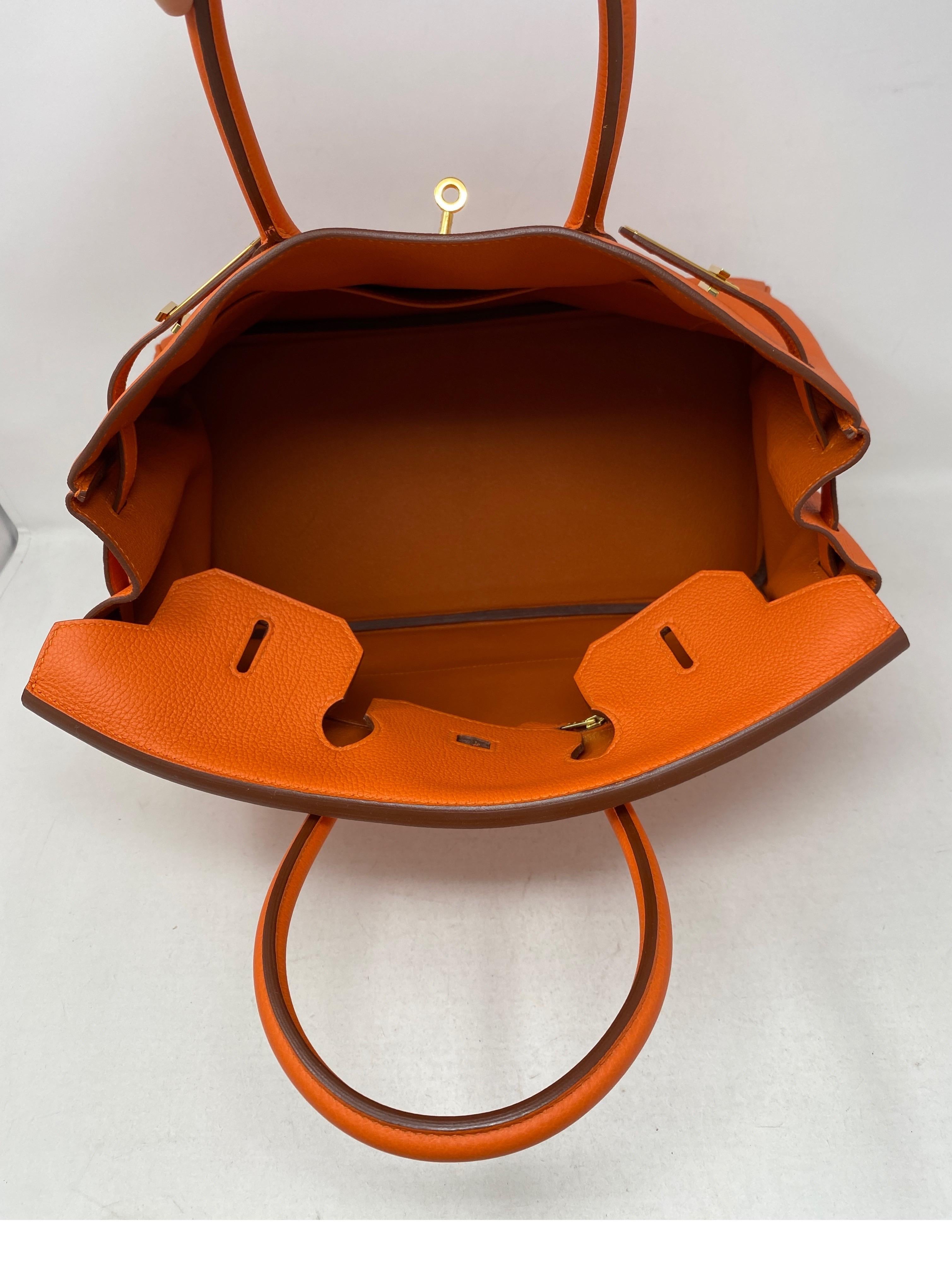 Hermes Birkin Feu Orange 35 Bag 2