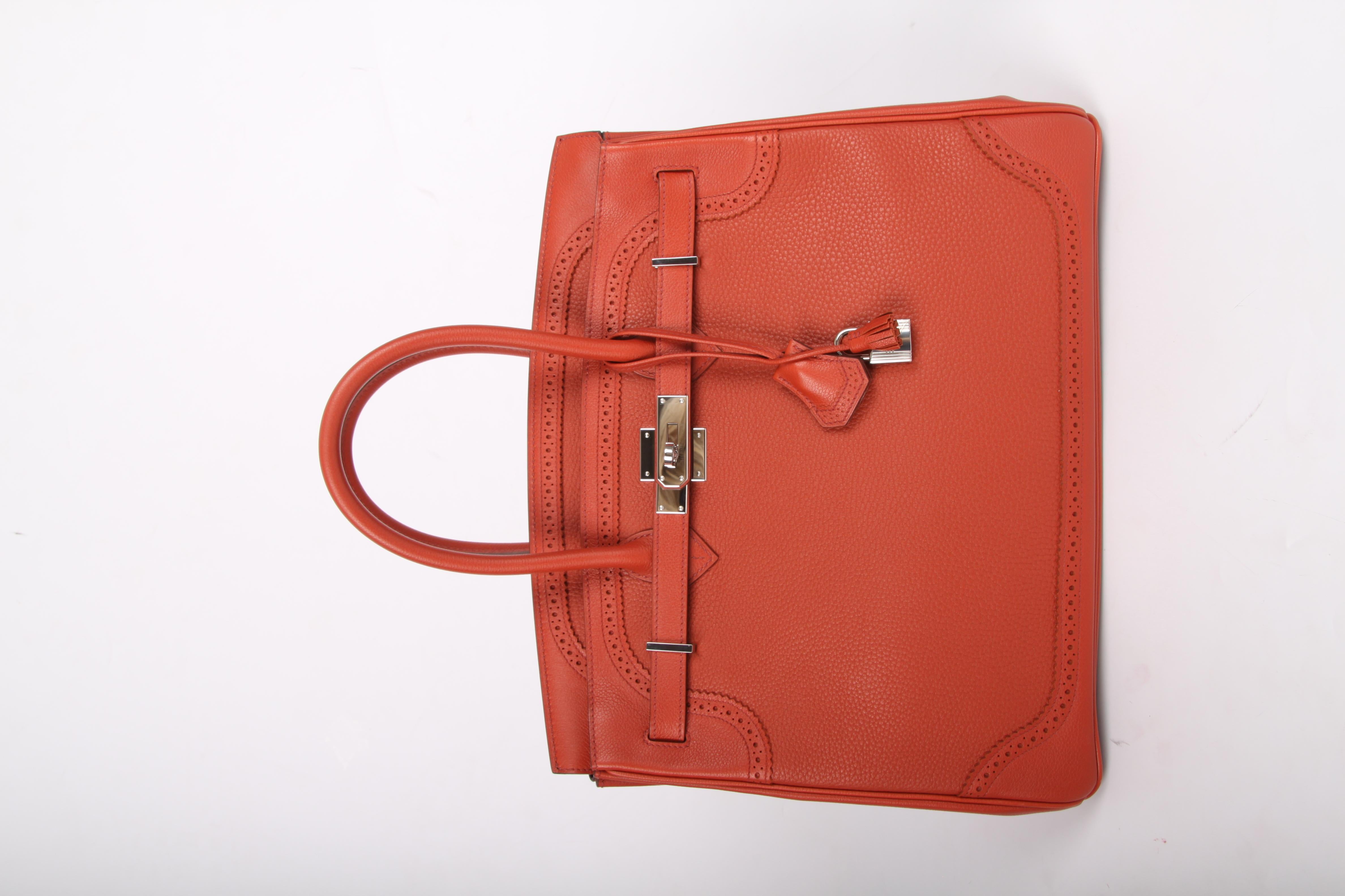 Hermes Birkin Ghillies - brique red 1