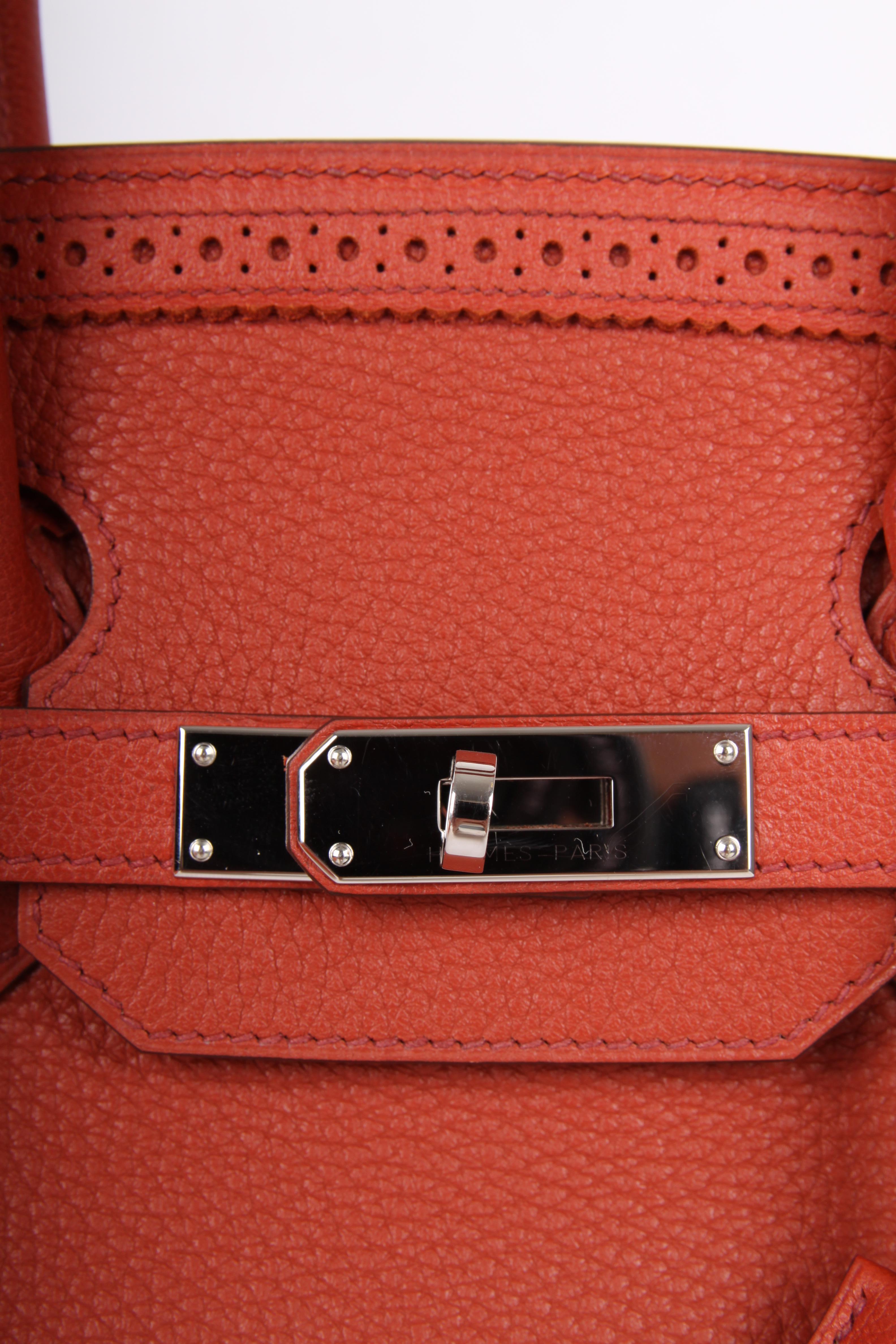 Hermes Birkin Ghillies - brique red 2