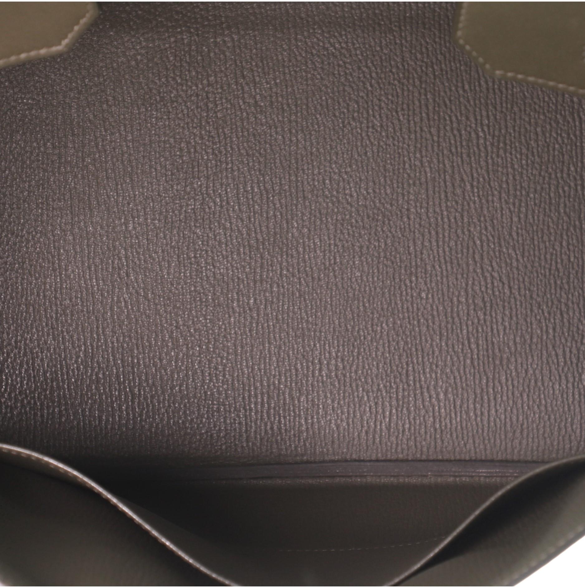 Black Hermes Birkin Ghillies Handbag Vert Veronese Tadelakt with Permabrass Hardware