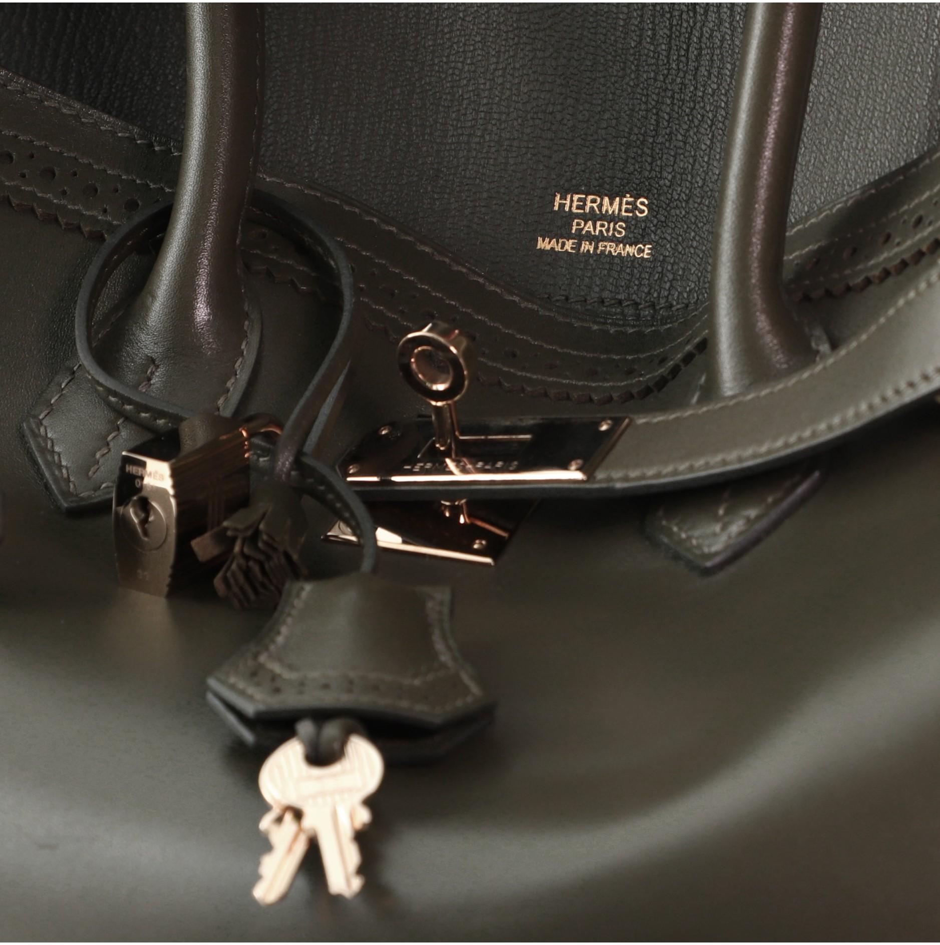 Hermes Birkin Ghillies Handbag Vert Veronese Tadelakt with Permabrass Hardware In Good Condition In NY, NY