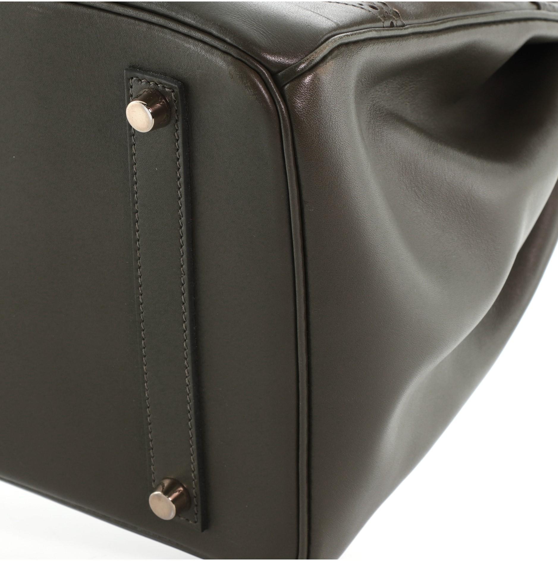 Women's Hermes Birkin Ghillies Handbag Vert Veronese Tadelakt with Permabrass Hardware