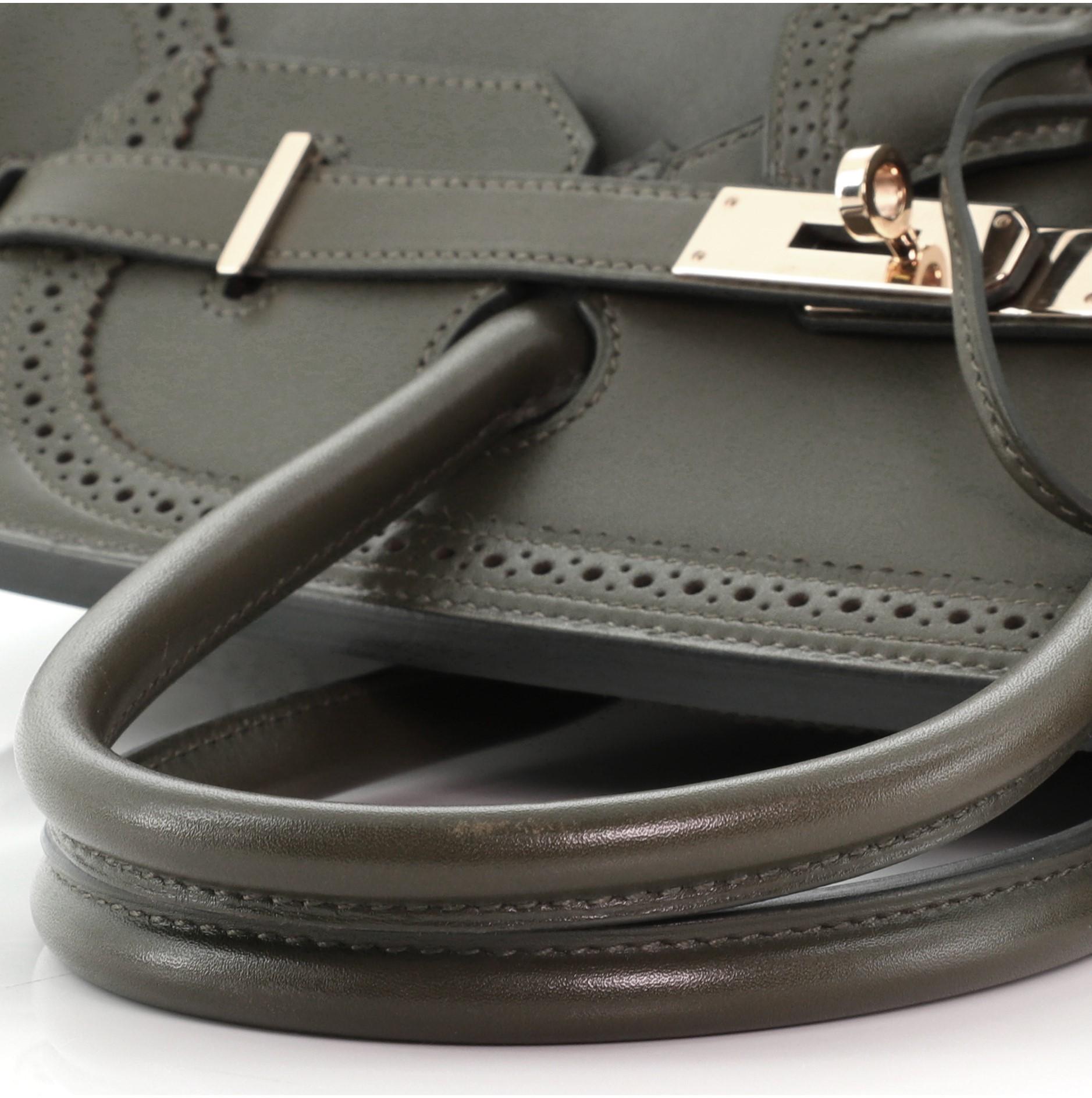 Hermes Birkin Ghillies Handbag Vert Veronese Tadelakt with Permabrass Hardware 1