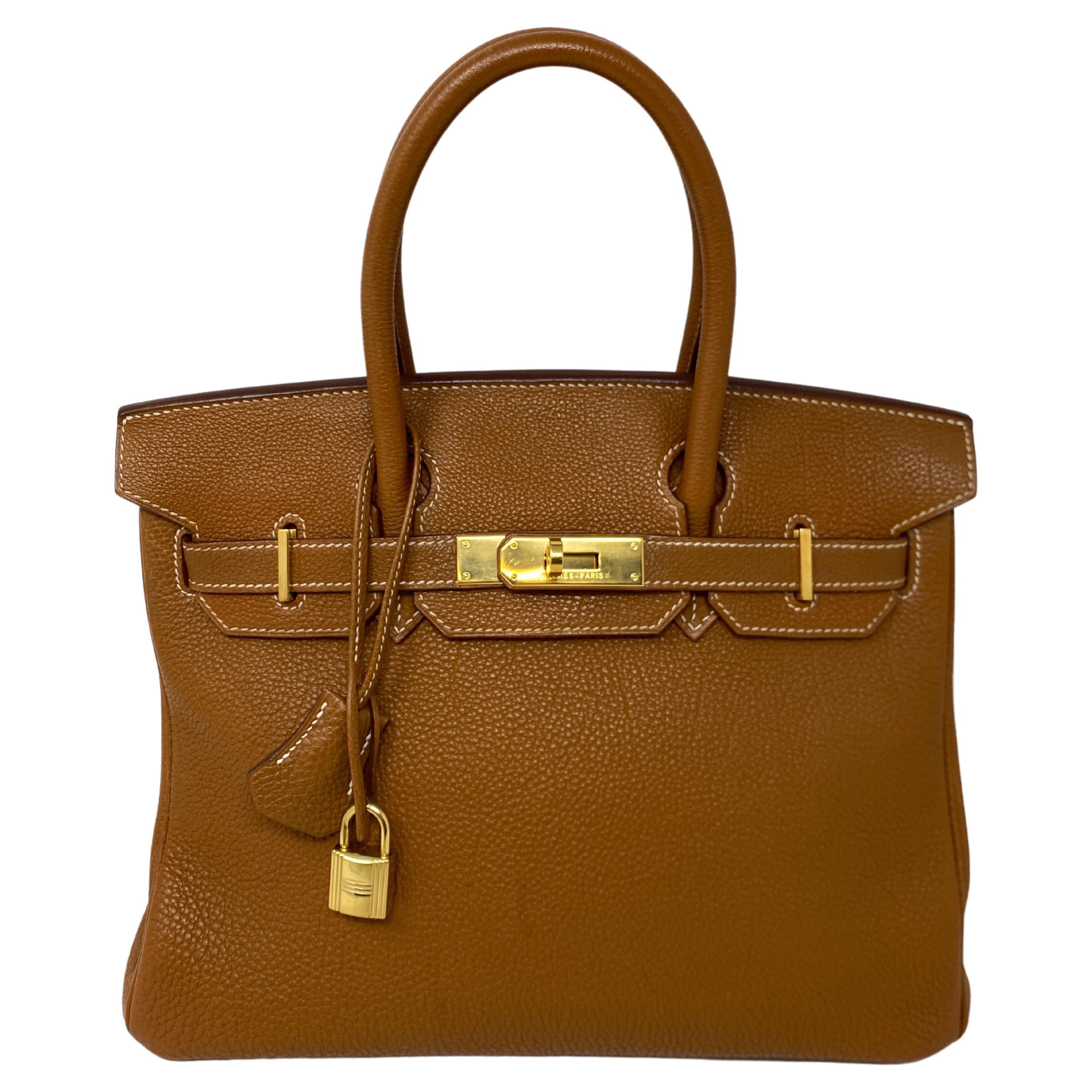 Hermes Birkin Gold 30 Bag 