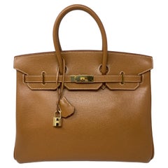 Hermes Birkin Gold 35 Bag
