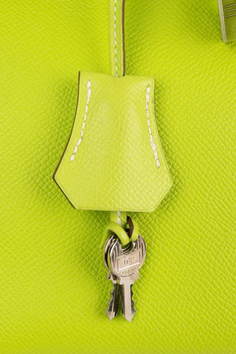Hermès Birkin Green Calfskin Bag, 2011 For Sale 5