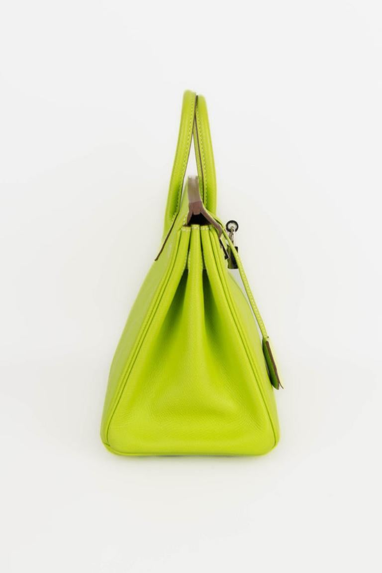 Women's Hermès Birkin Green Calfskin Bag, 2011 For Sale