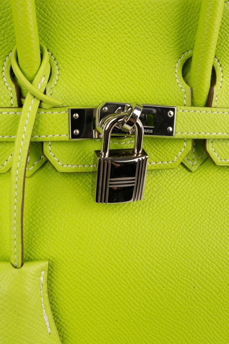Hermès Birkin Green Calfskin Bag, 2011 For Sale 4