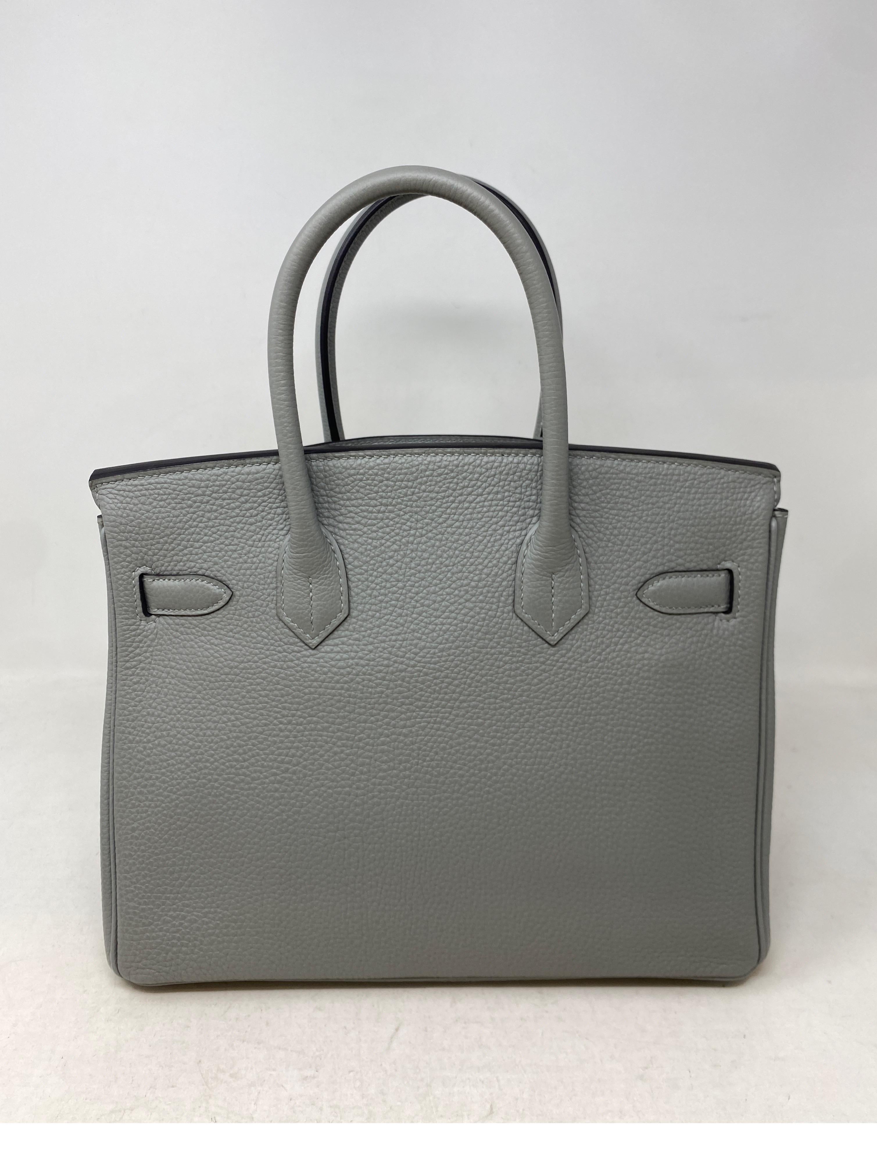 Women's or Men's Hermes Birkin Gris Mouette 30 Bag 