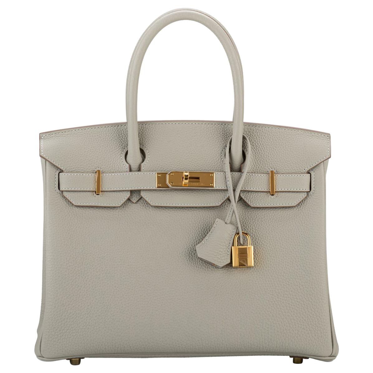 Hermes Birkin Gris Perle Gold Togo Bag