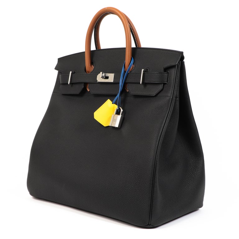 Hermès Birkin HAC 40 Black and Gold and Blue Royale Togo PHW For