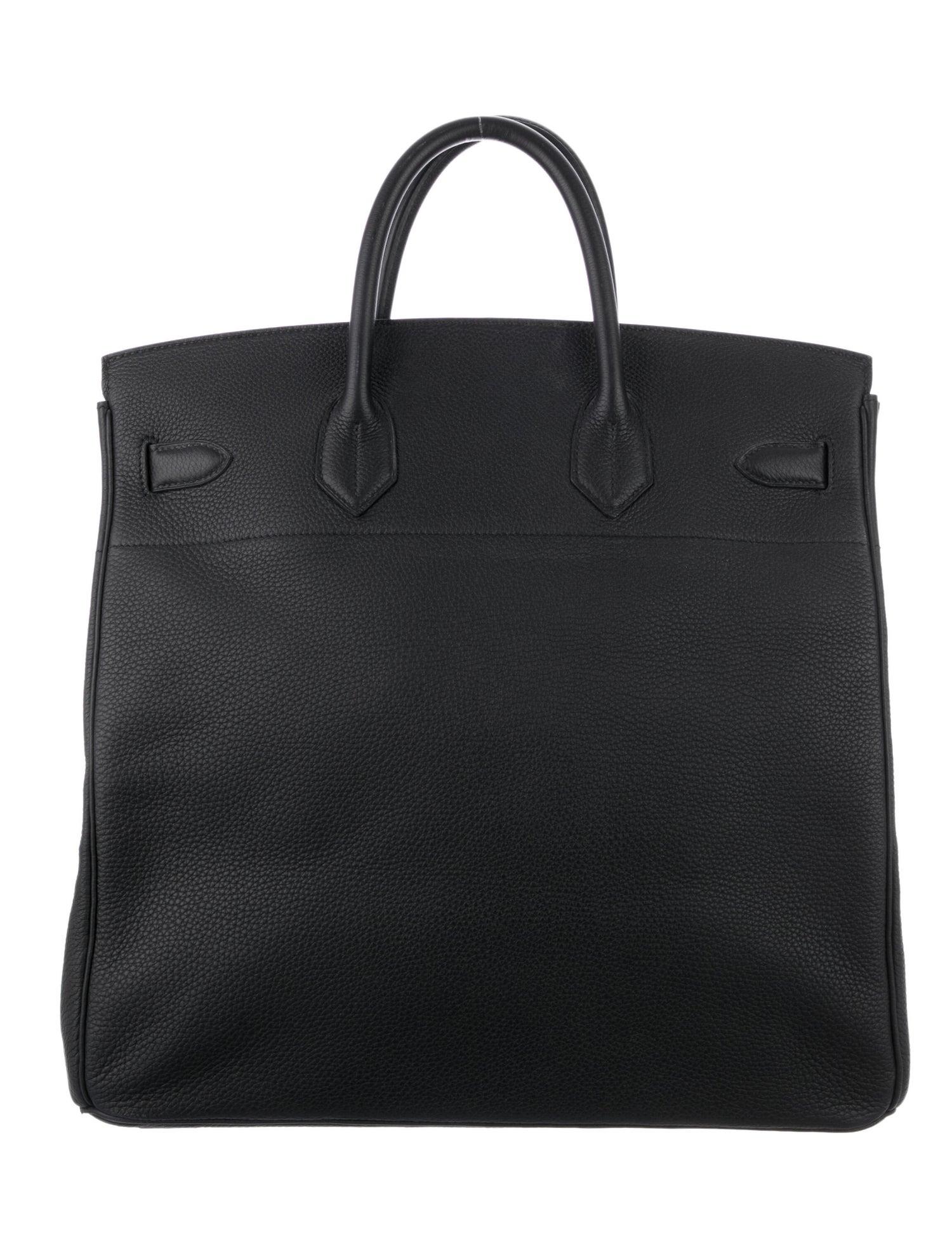 Hermes Birkin HAC 40 Black Leather Palladium Men's Travel Top Handle ...