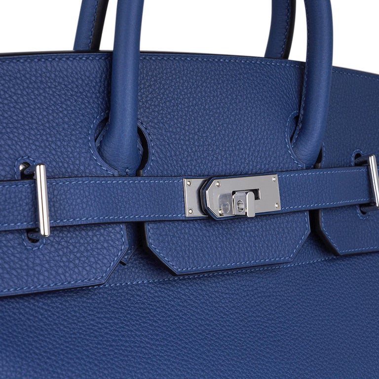 Hermès Birkin HAC 40 Black and Gold and Blue Royale Togo PHW For Sale at  1stDibs