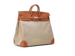 Hermès Birkin HAC 50 Gold Veau Evecolor Toile Palladium Hardware