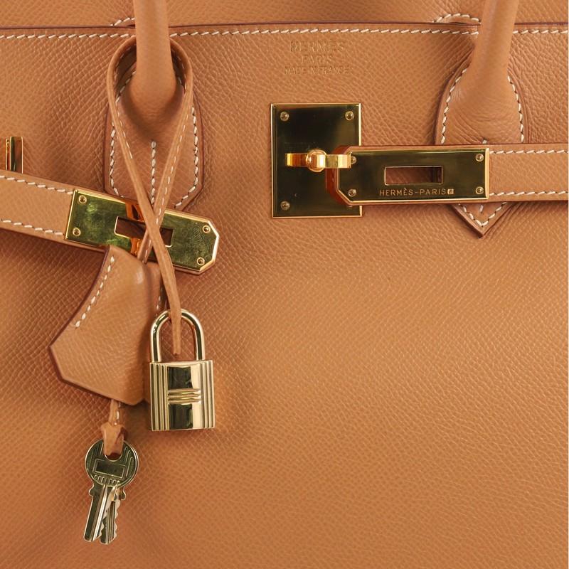 Hermes Birkin HAC Handbag Natural Courchevel with Gold Hardware 32 1