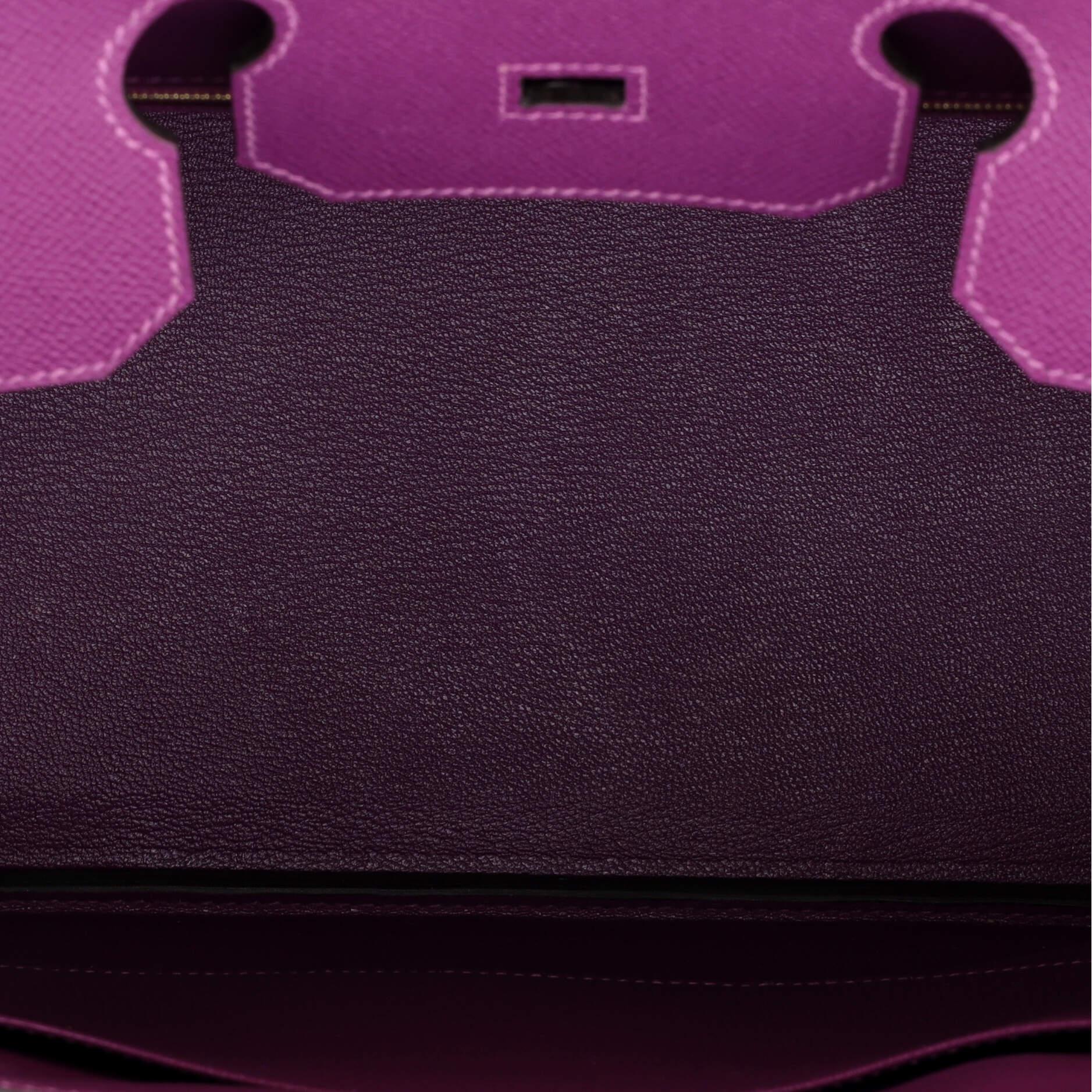 Hermes Birkin Handbag Anemone Epsom with Gold Hardware 35 2