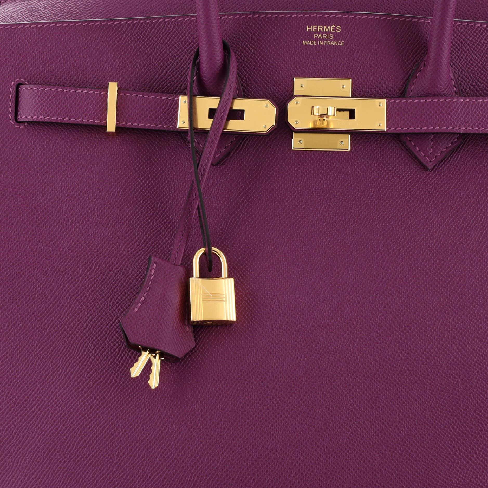 Hermes Birkin Handbag Anemone Epsom with Gold Hardware 35 3