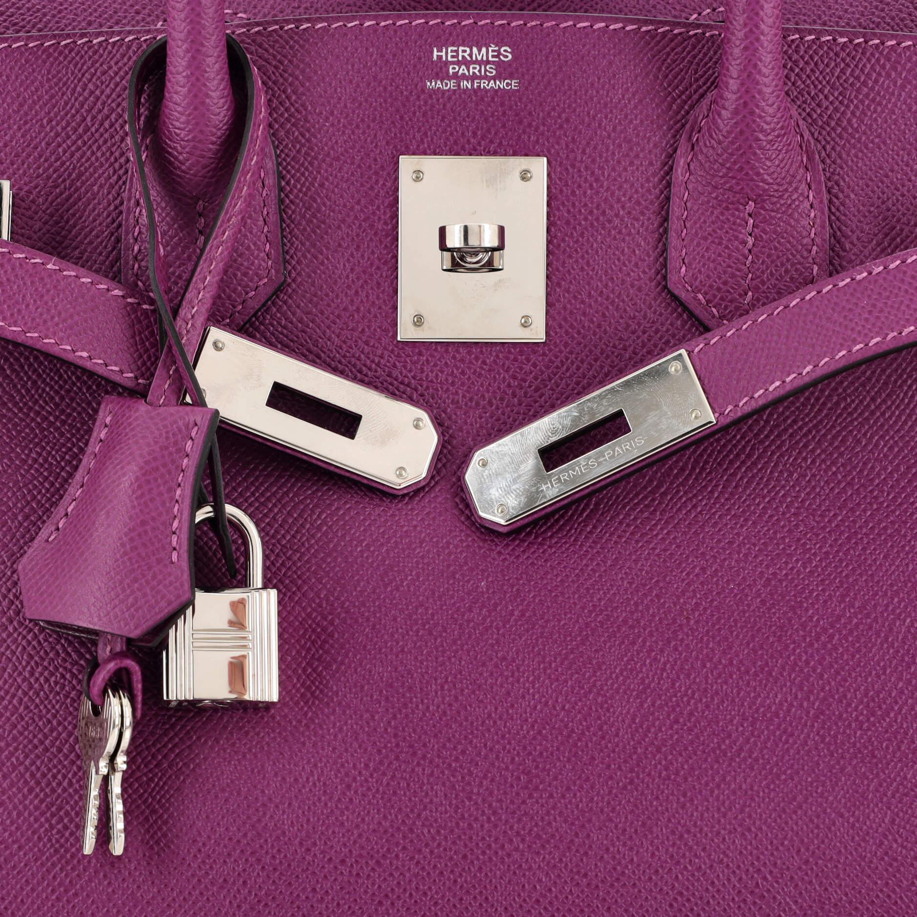 Hermes Birkin Handbag Anemone Epsom with Palladium Hardware 30 2