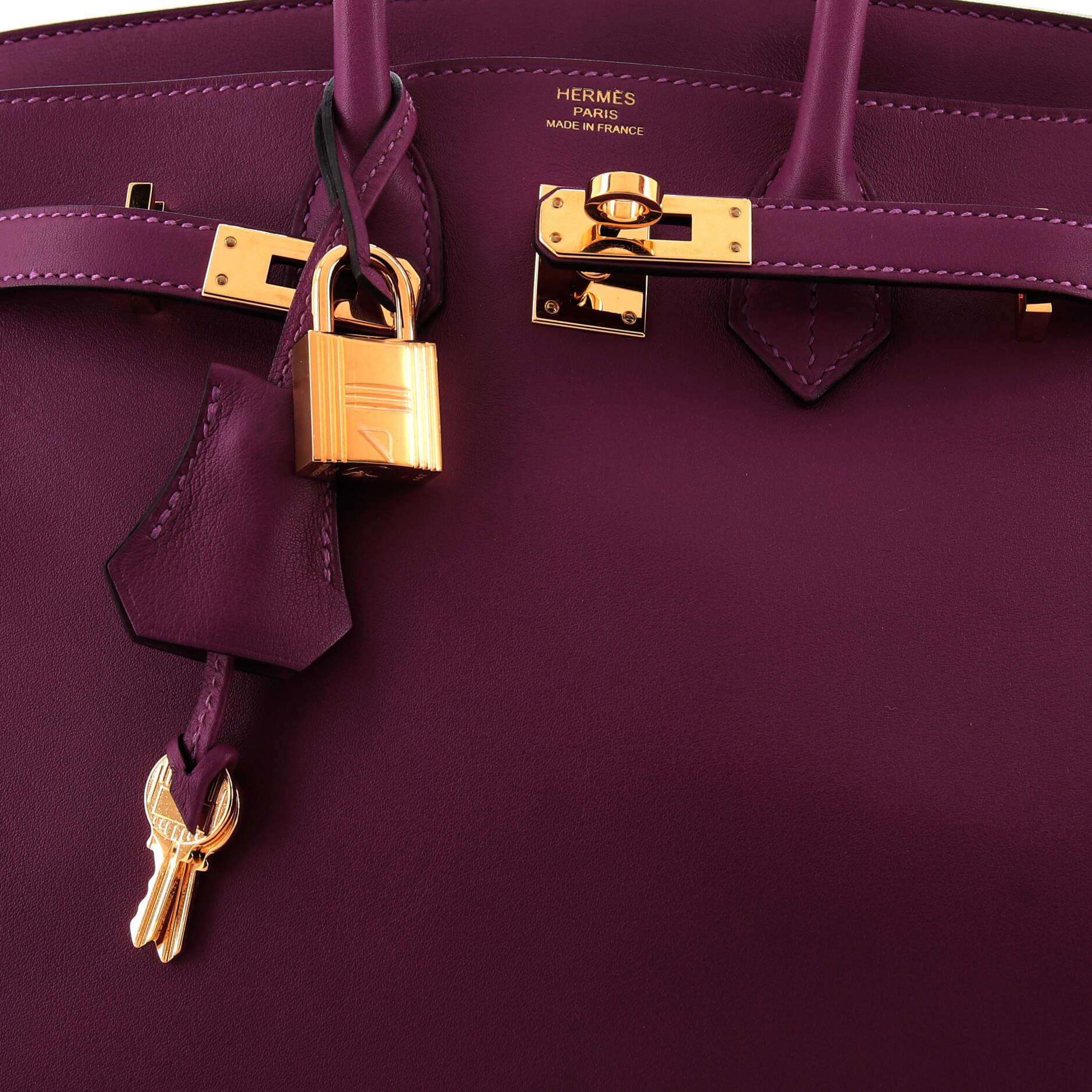 Hermes Birkin Handbag Anemone Swift with Gold Hardware 25 3