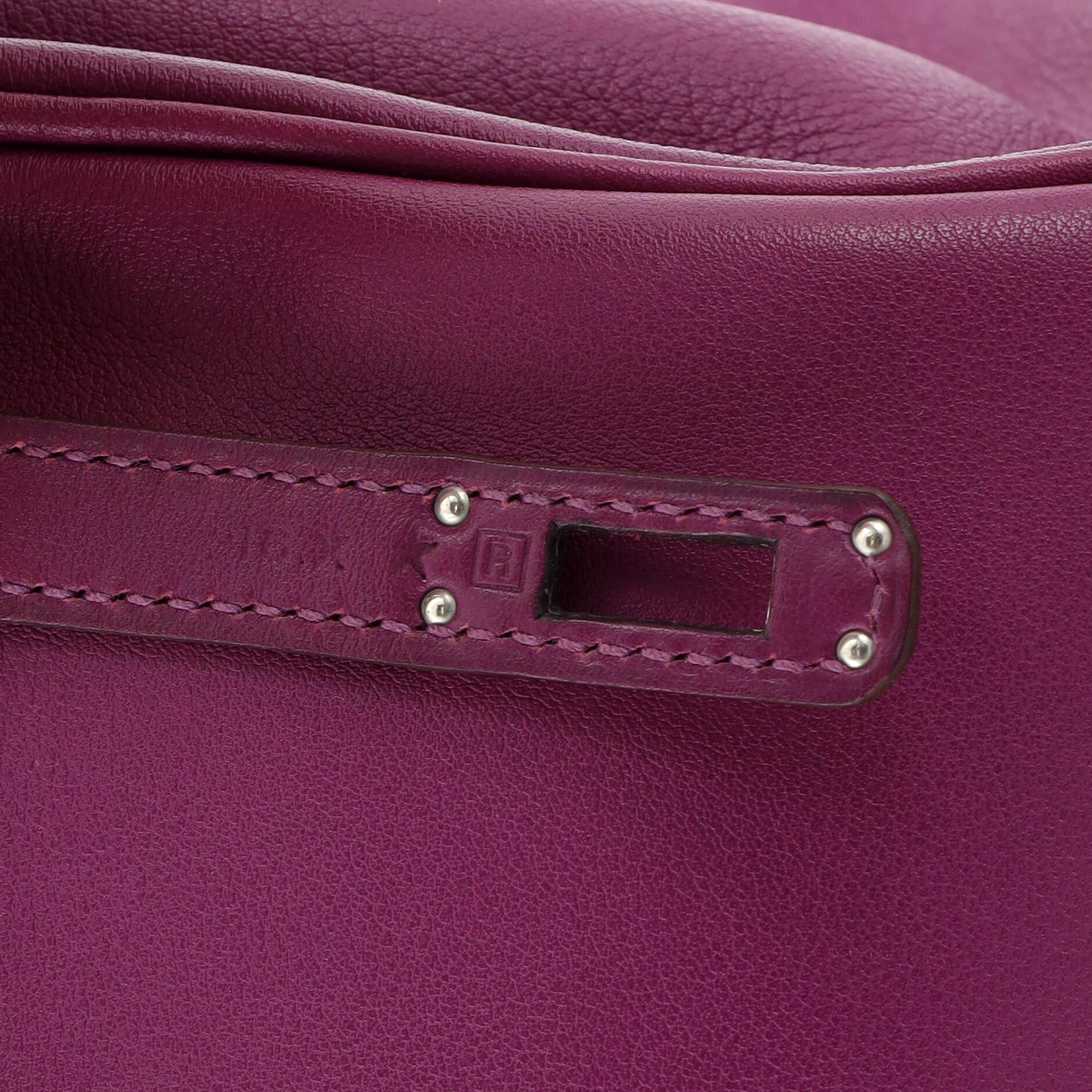 Hermes Birkin Handbag Anemone Swift with Palladium Hardware 25 8